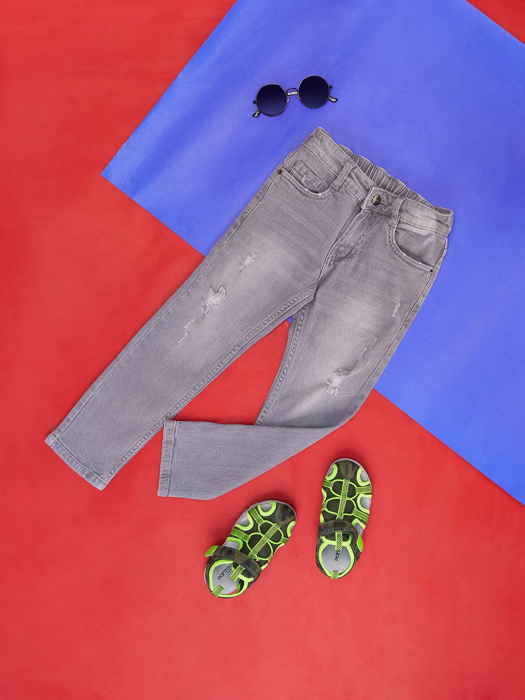 Pantaloons Junior Boys Mid-Rise Midly Distress Light Fade Stretchable Jeans-picture-28