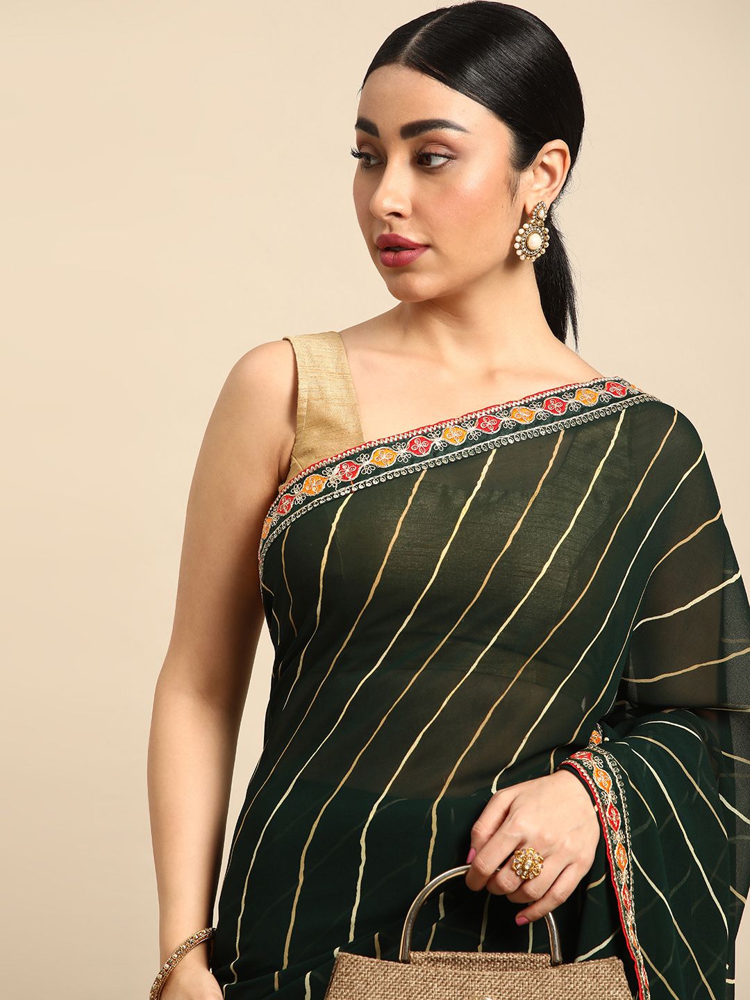 Mitera Leheriya Zari Pure Chiffon Saree-picture-50