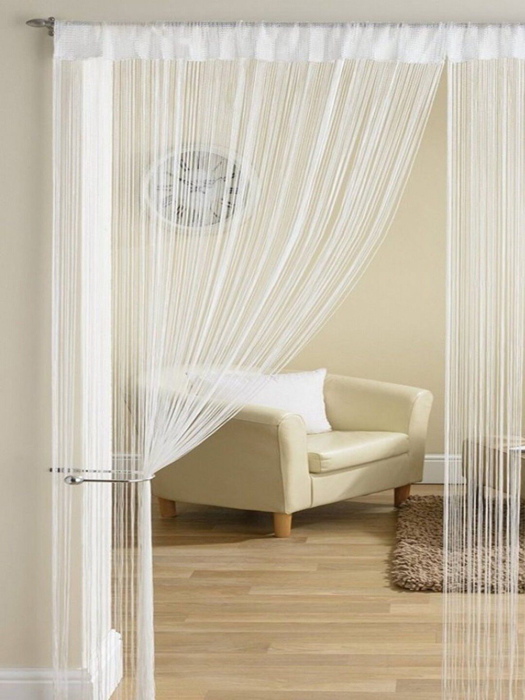 Homefab India 2 Pieces White Sheer Door Curtain-picture-30