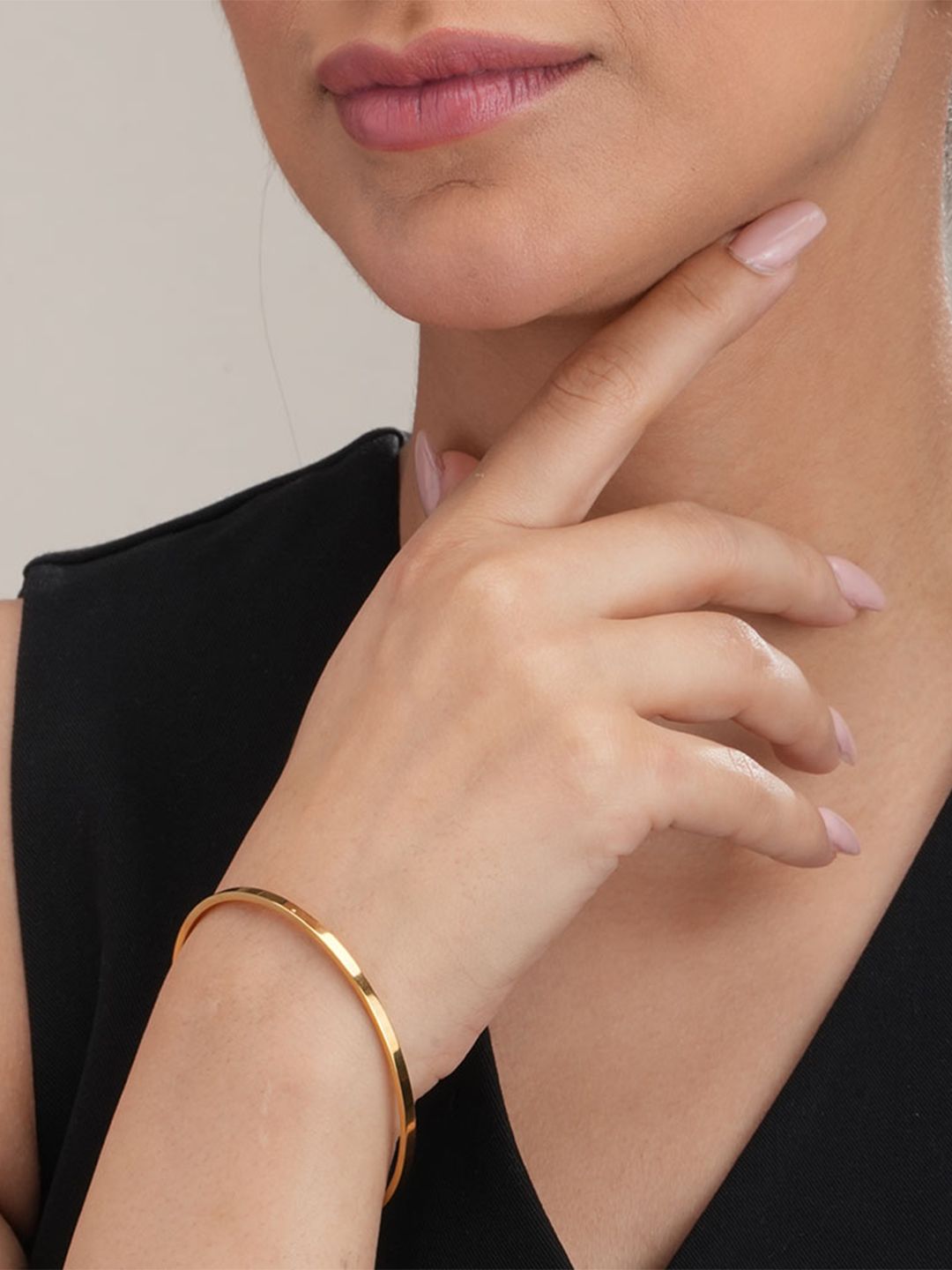 PALMONAS Gold-Toned Gold-Plated Bangle-Style Bracelet-picture-29