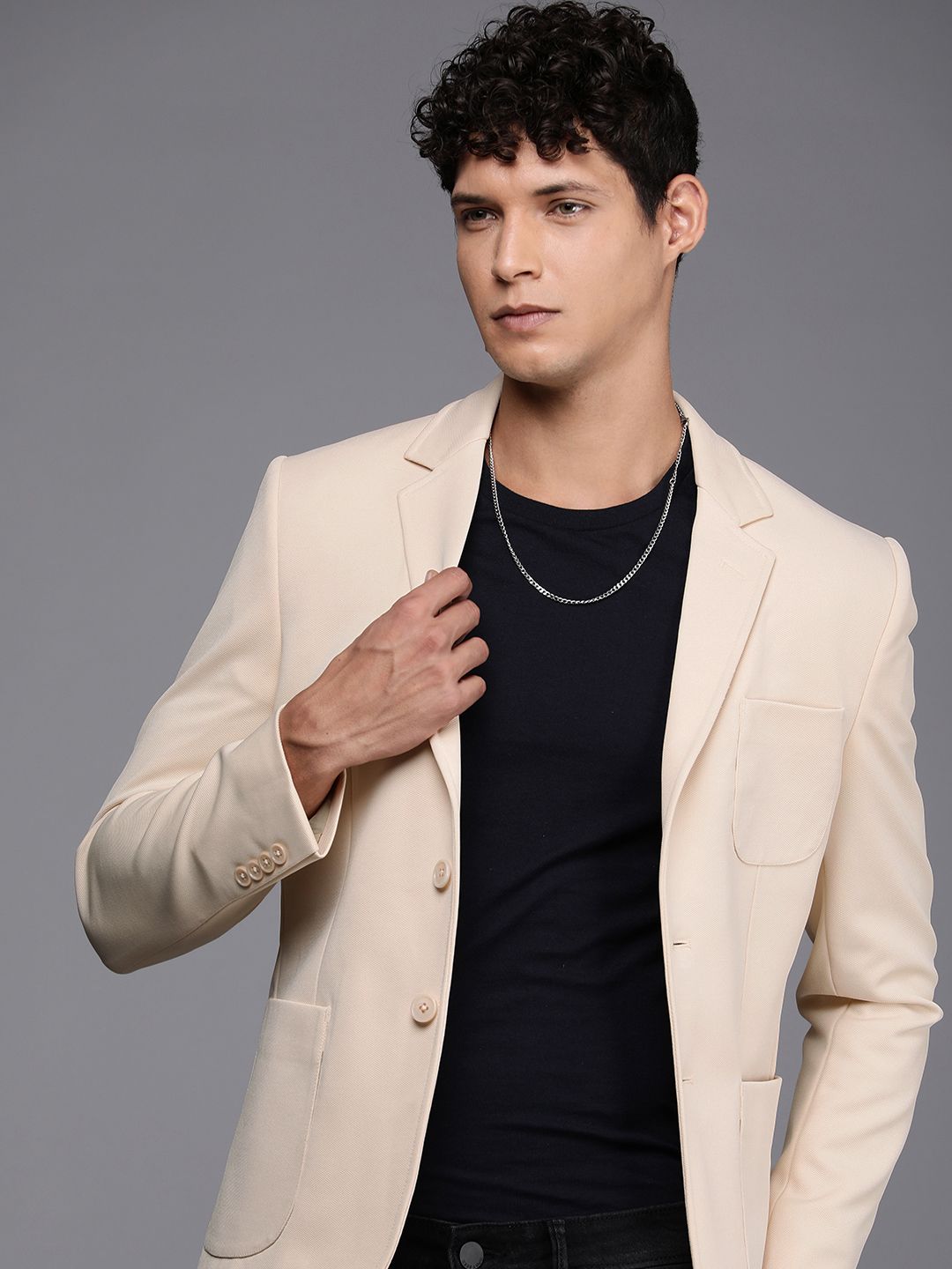 Cream hotsell casual blazer