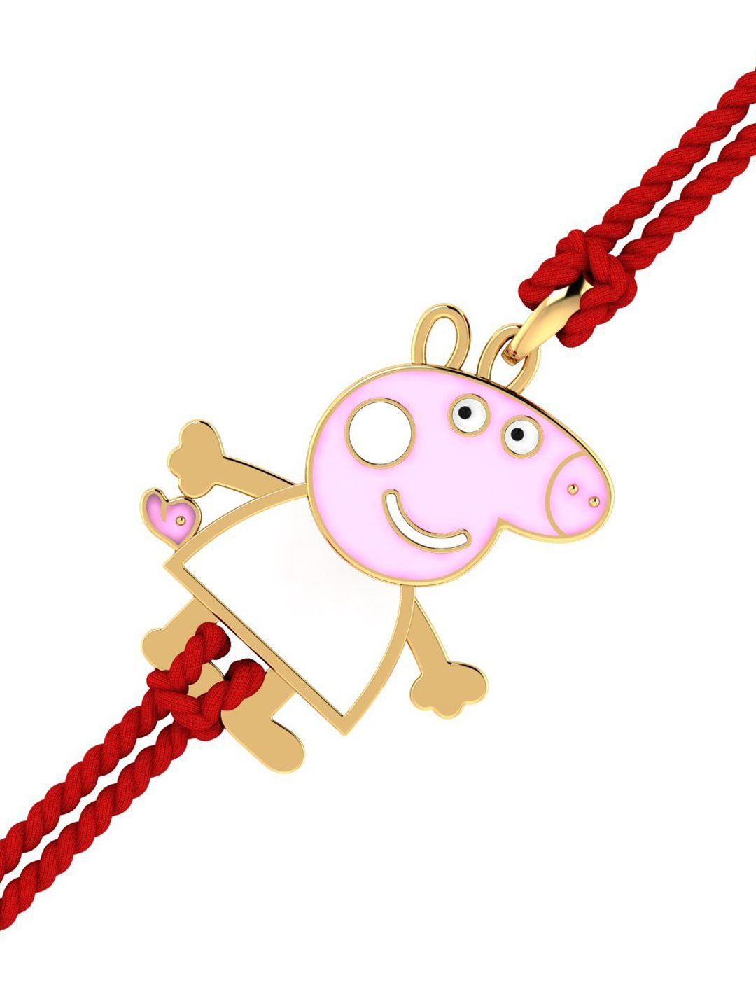 KUBERBOX Peppa Pig Kids 18KT Gold Rakhi Cum Pendant-1.68gm-picture-17