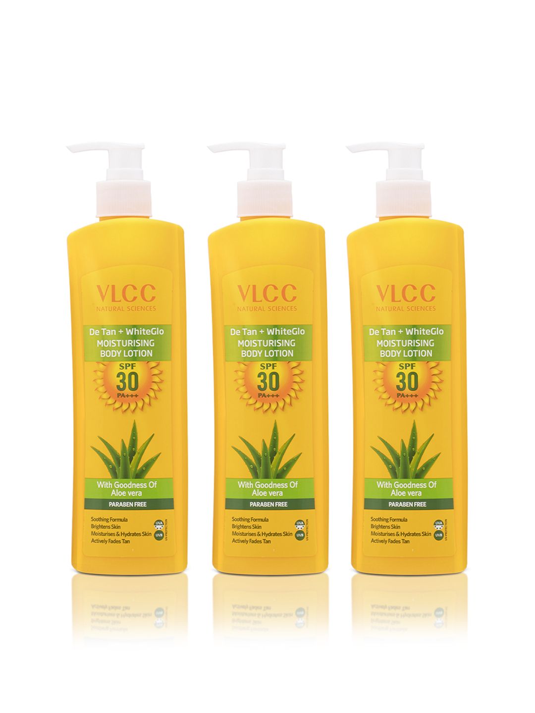 VLCC Set of 3 DeTan + White Glow Moisturising Body Lotion SPF30 PA+++ - 350ml each-image-26