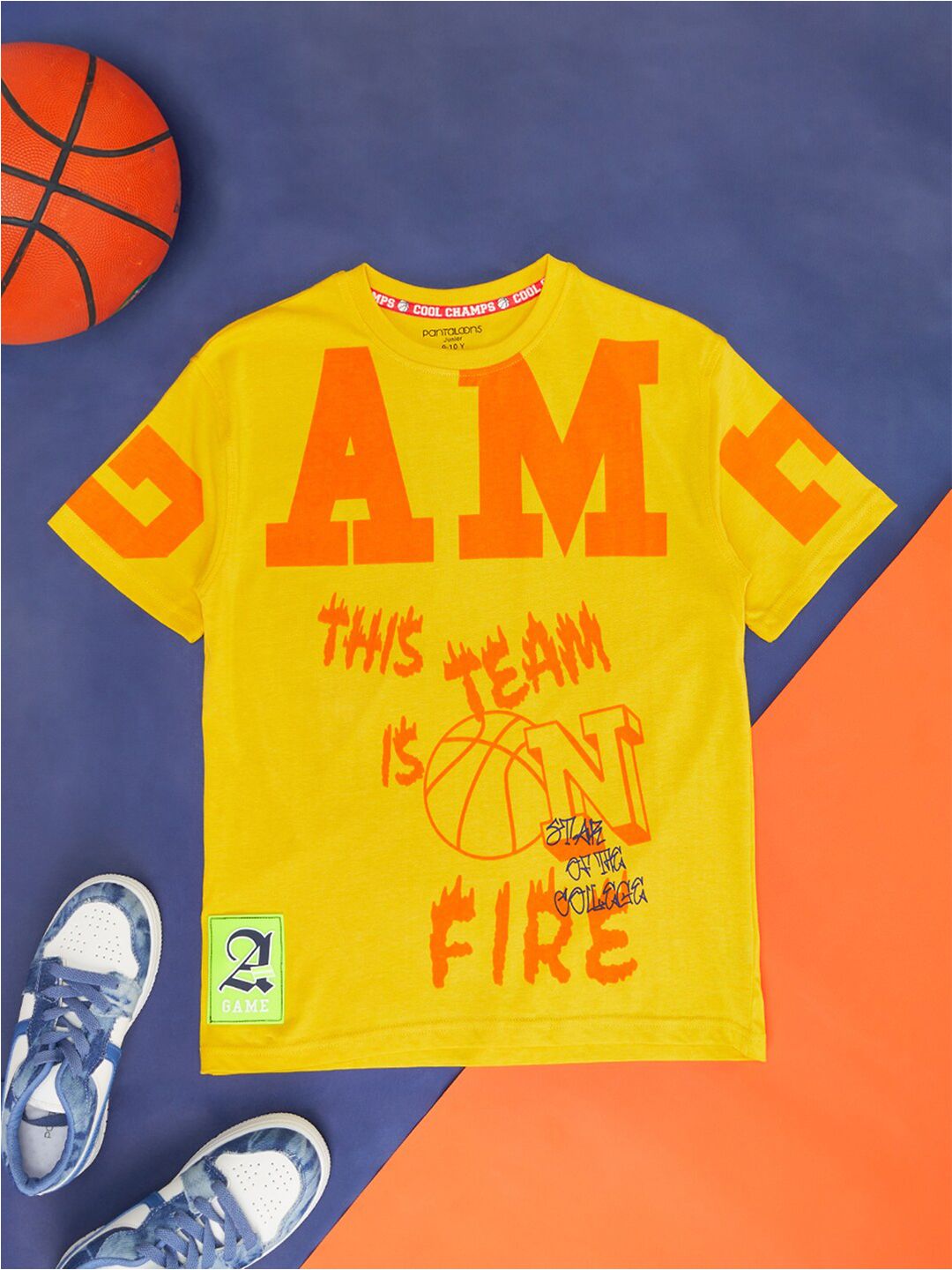 Pantaloons Junior Boys Typography Printed Cotton T-Shirt-picture-39