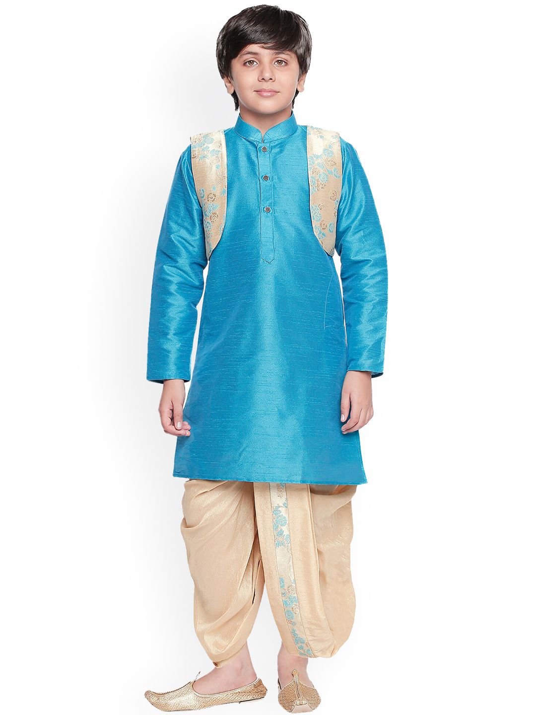 BAESD Boys Straight Kurta with Dhoti Pants With Jacket-picture-33
