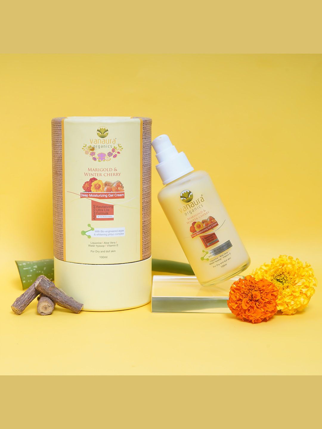 vanaura organics Marigold & Winter Cherry Deep Moisturizing Gel Cream For Dry Skin - 100ml-image-29