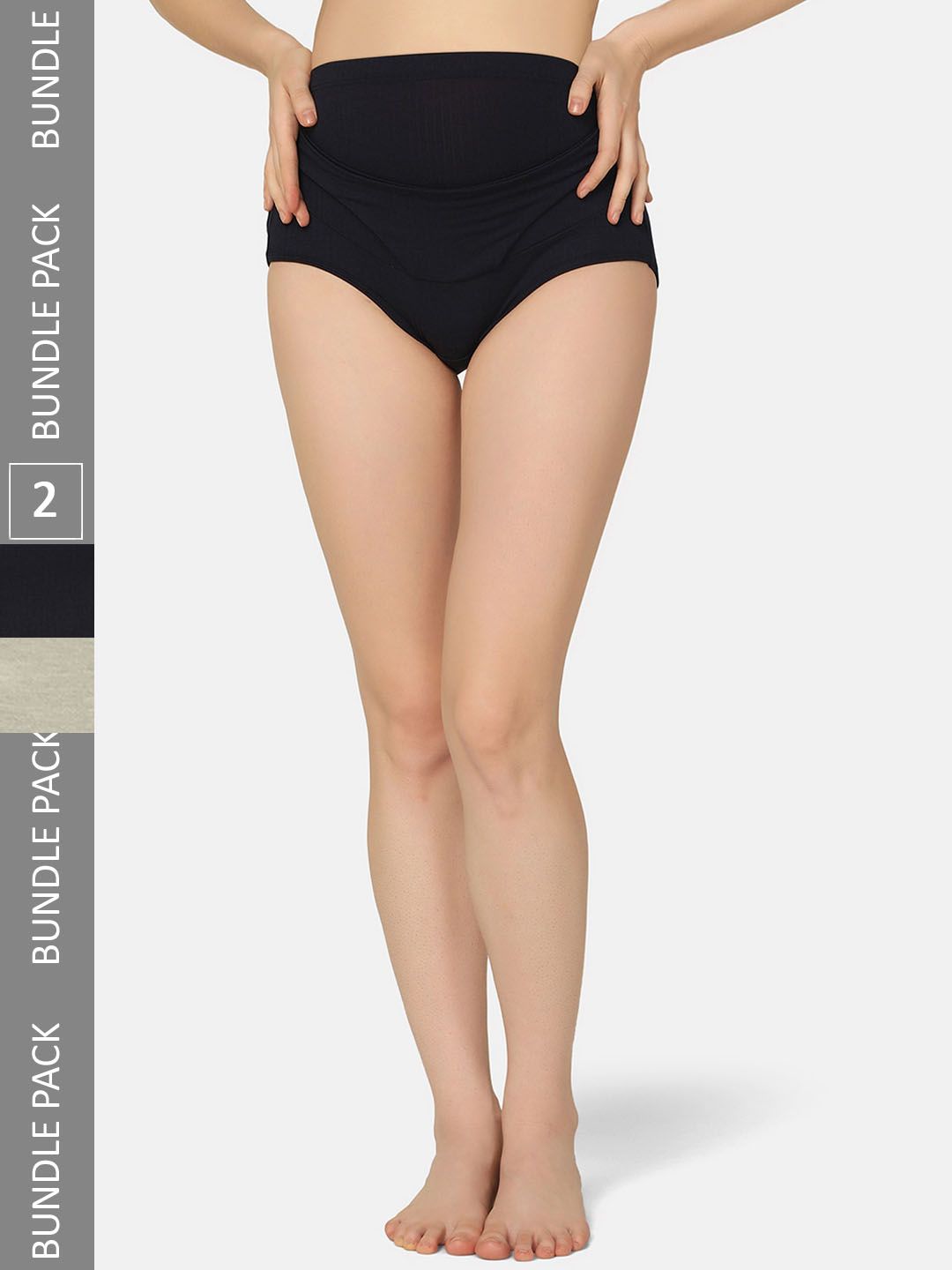 MAMMA PRESTO Pack Of 2 High-Rise Anti Bacterial Cotton Maternity Briefs-image-27