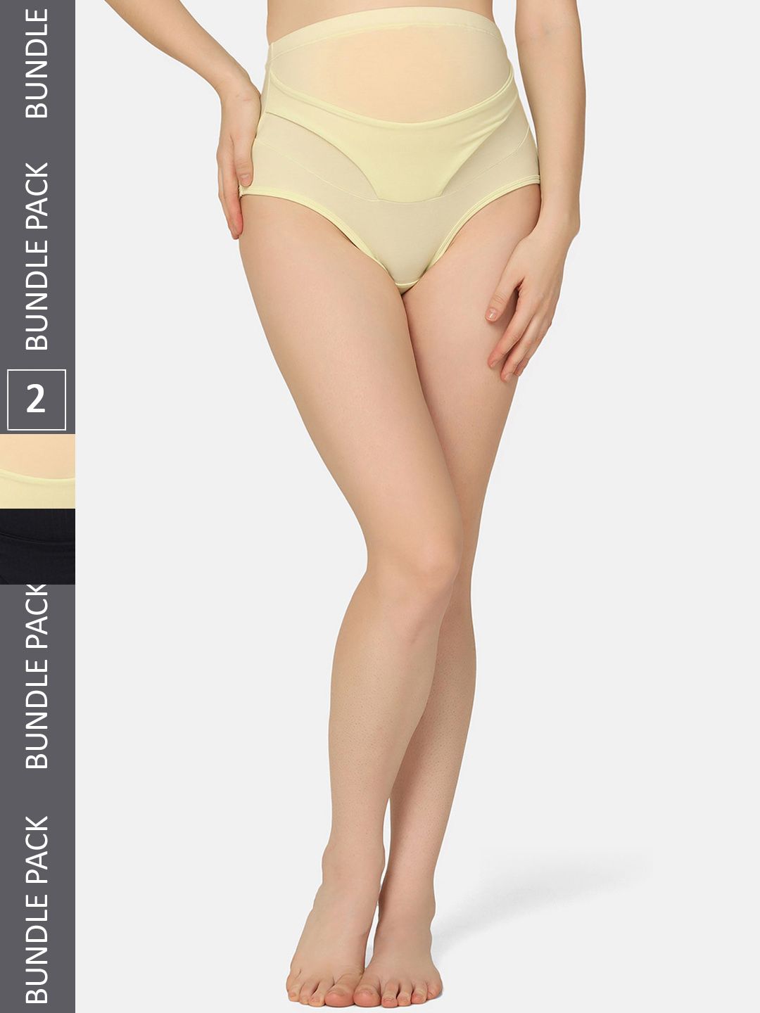 MAMMA PRESTO Pack of 2 Organic Cotton High-Rise Anti-Microbial Maternity Briefs-image-37