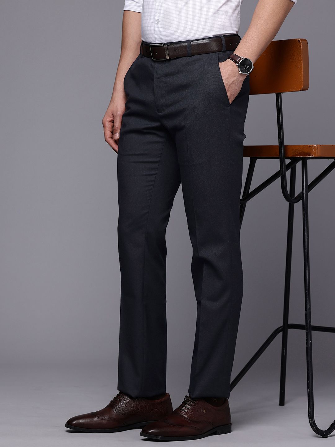 Raymond Men Slim Fit Formal Trousers-picture-38