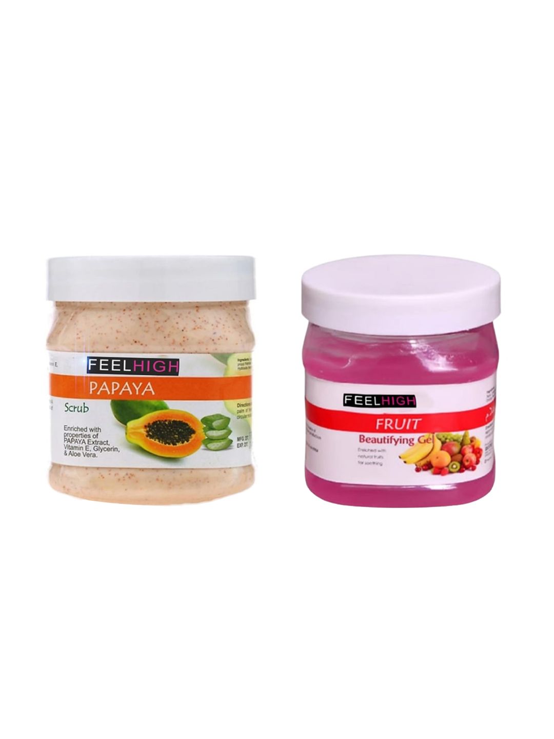 FEELHIGH Papaya Scrub Enriched With Papaya Extract & Fruit gel 500ml each-picture-18