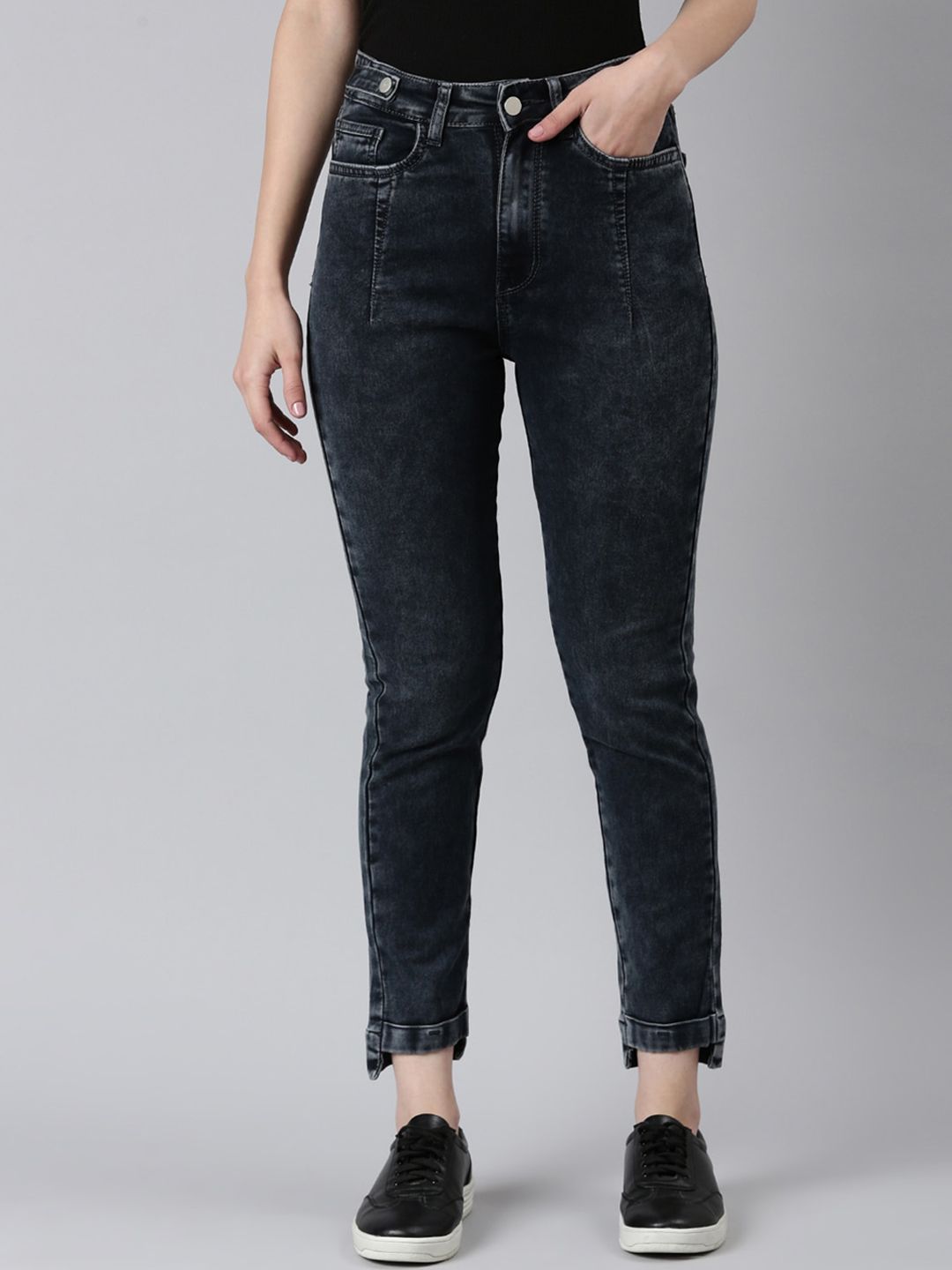 SHOWOFF Women Jean Slim Fit Acid Wash High-Rise Clean Look Stretchable Jeans-picture-31