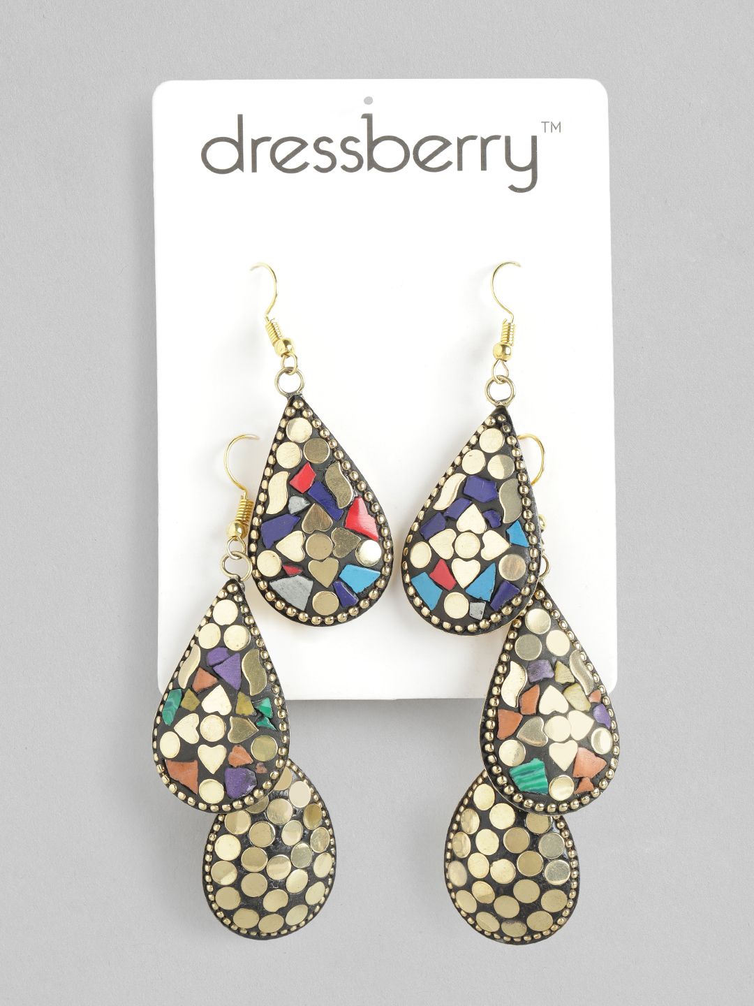 DressBerry Set Of 3 Contemporary Drop Earrings-picture-39