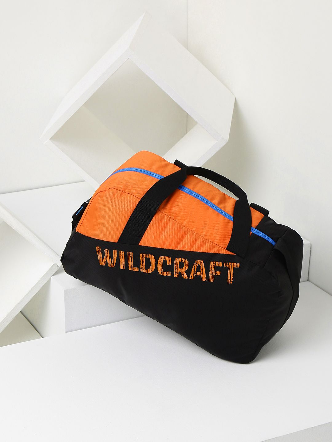Wildcraft Unisex Brand Logo Print Colourblocked & Houndstooth Textured Gym Duffel Bag-picture-11