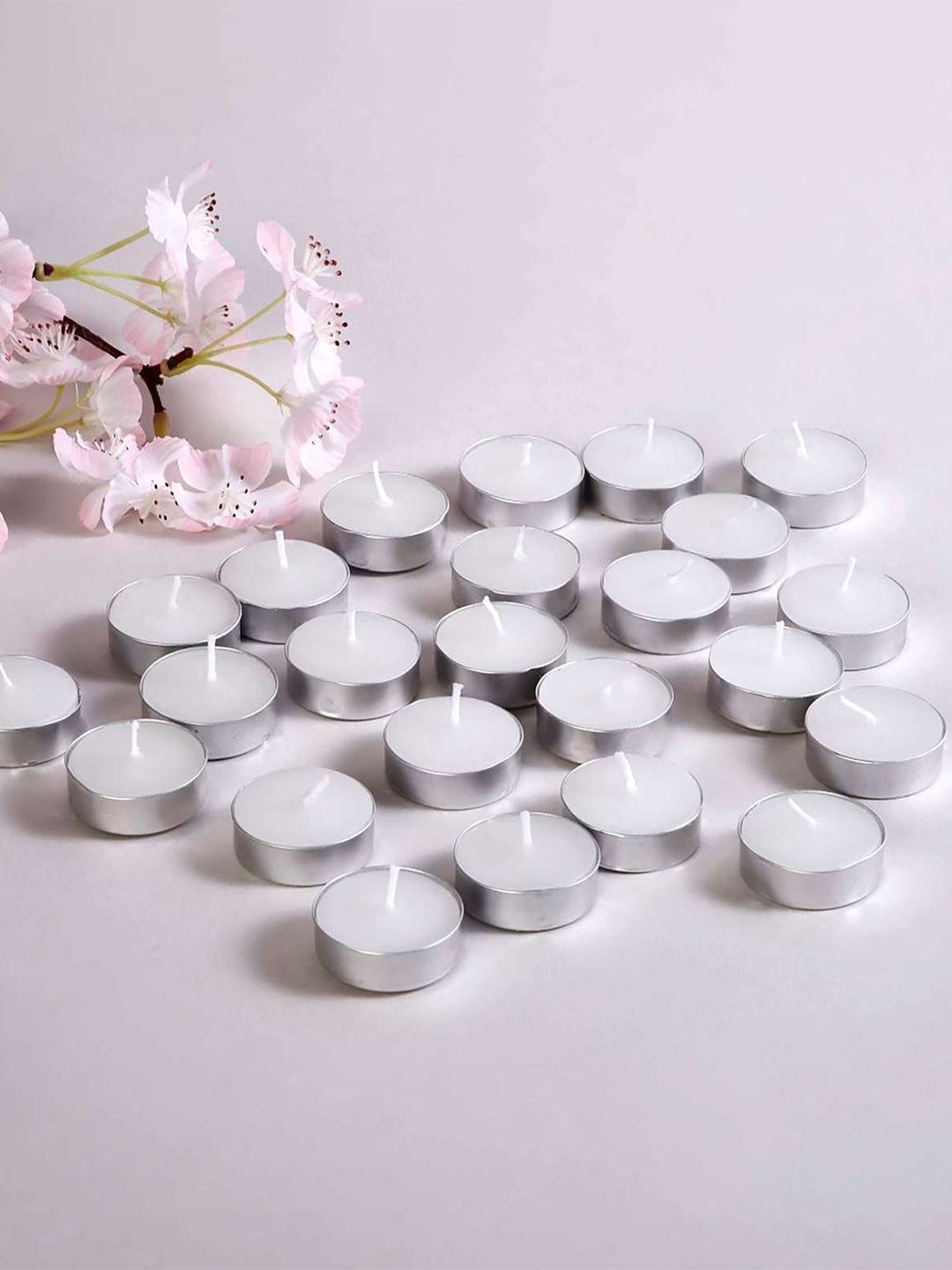 Aromatic Fables Off White 50-Pieces Jasmine Scented Tealight Candles-picture-55