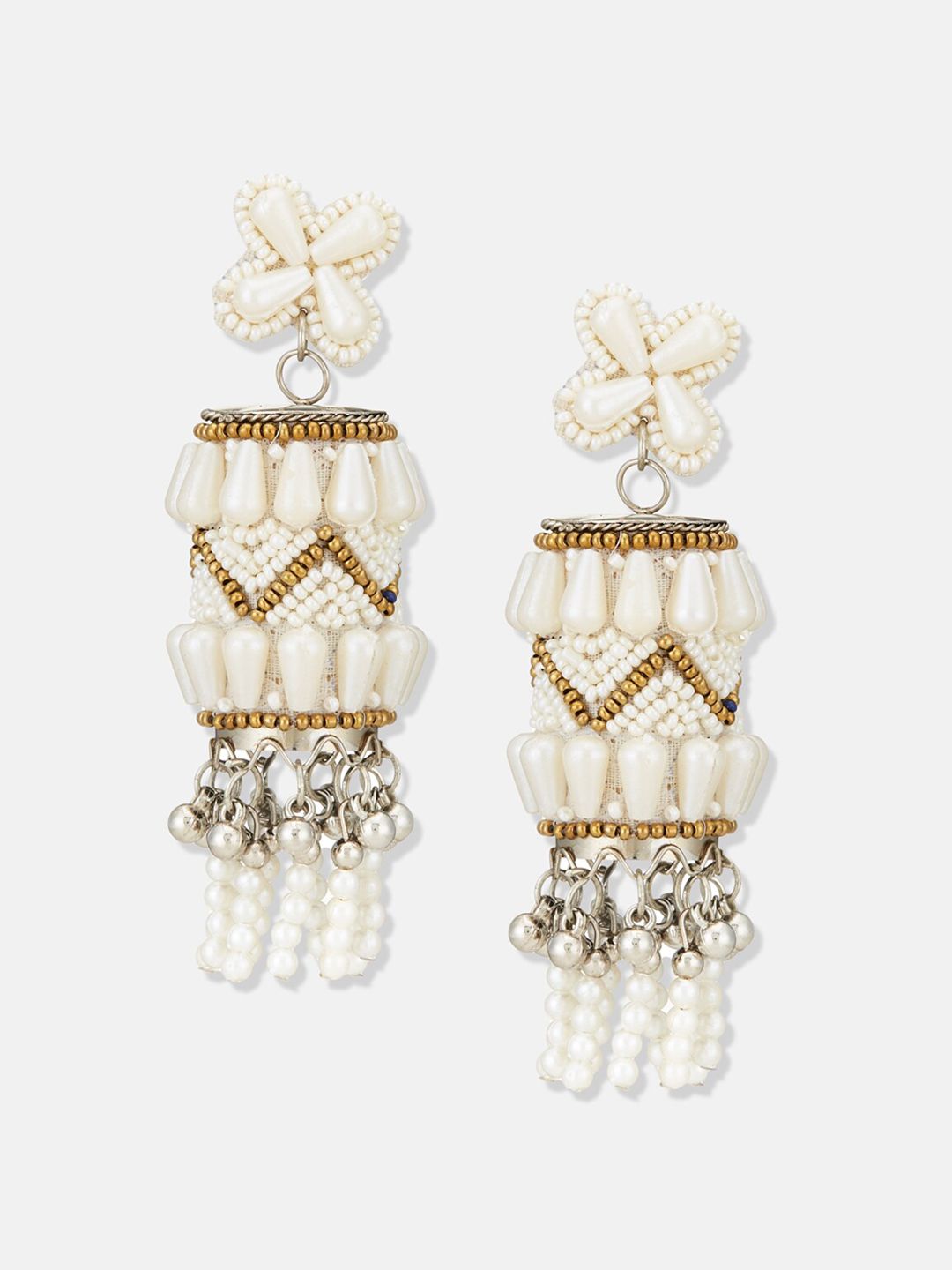 ATIBELLE Gold Plated Contemporary Drop Earrings