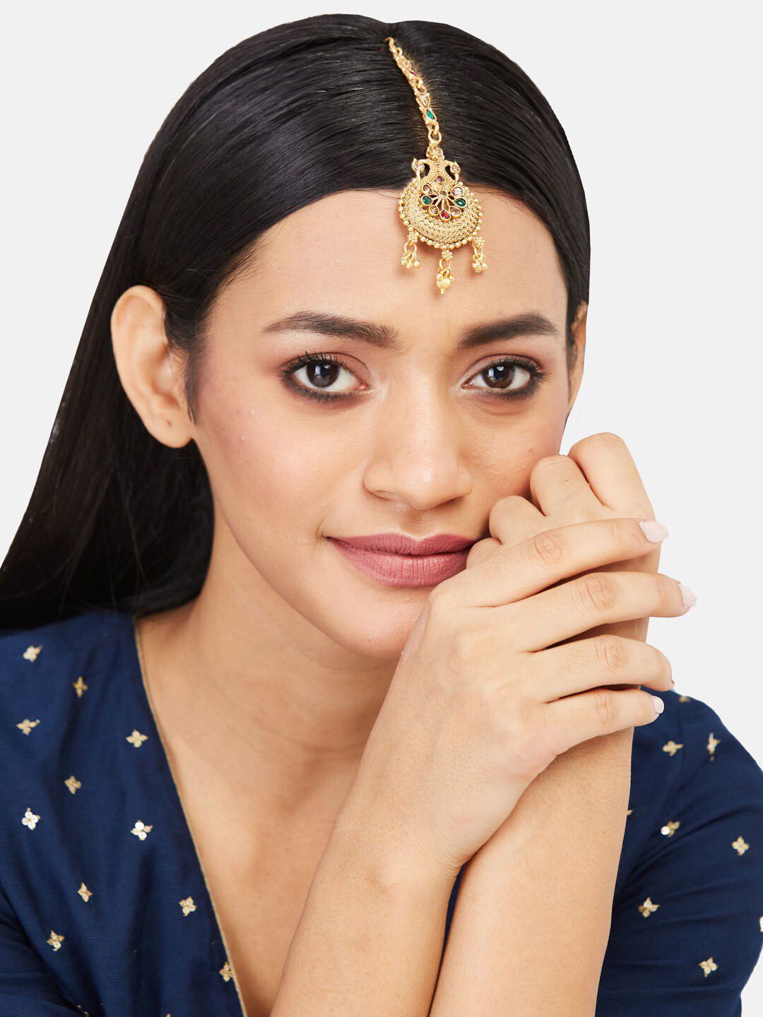 ATIBELLE Gold-Plated Antique Maangtikka