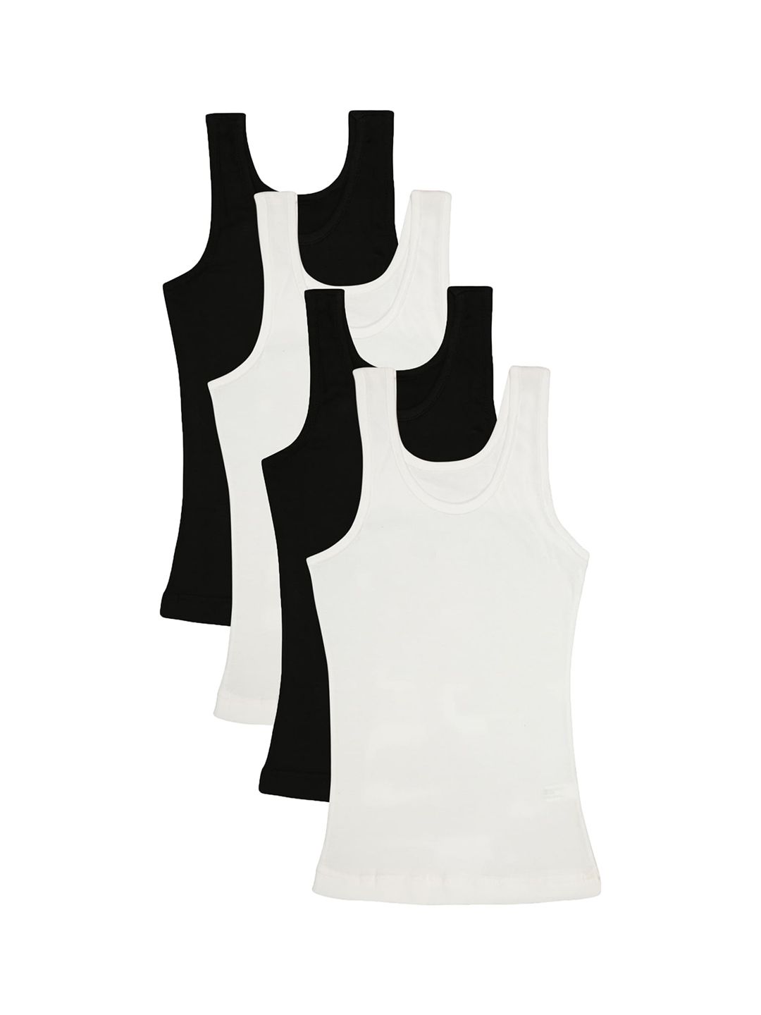 Bodycare Girls Pack Of 4 Round Neck Sleeveless Camisoles-picture-20