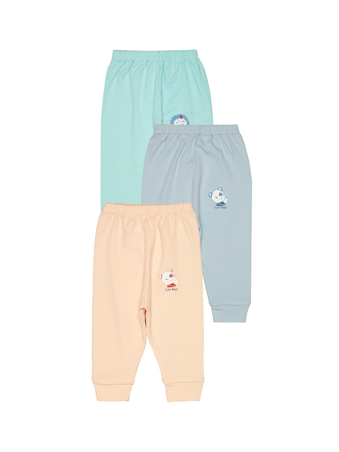 Bodycare Kids Pack Of 3 Mid-Rise Assorted Cotton Lounge Pants-picture-47