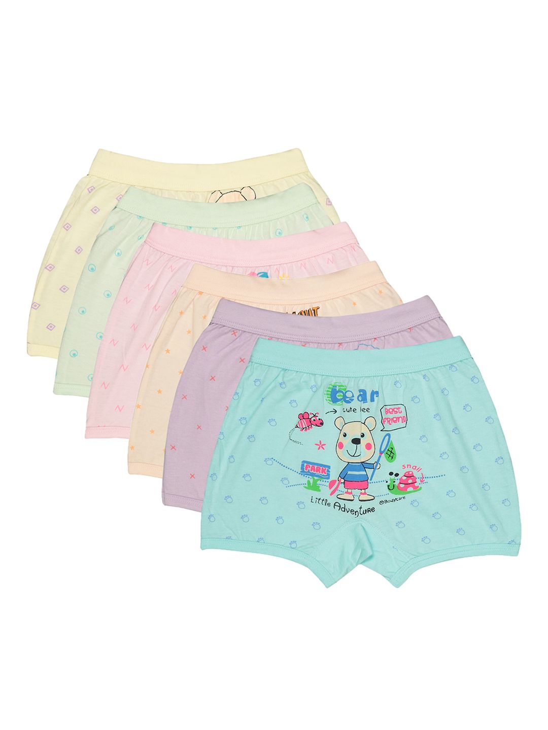 Bodycare Kids Assorted Pack Of 6 Printed Cotton Boxer Style Briefs KIA359-PK001_P6-picture-41