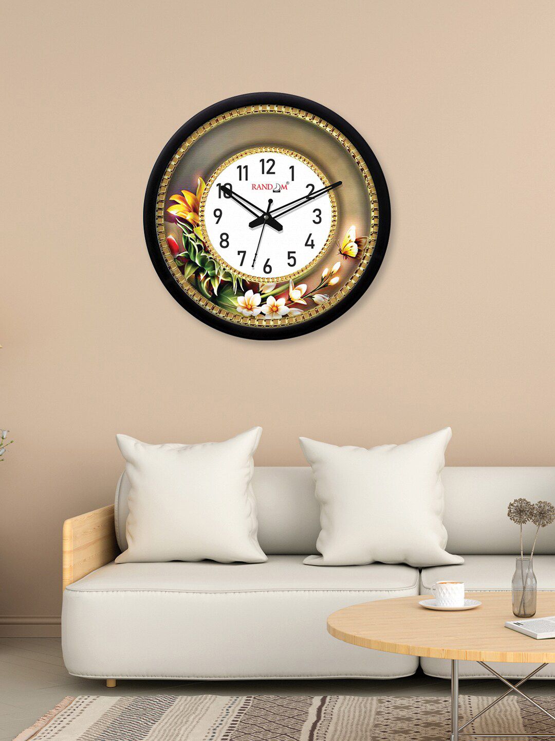 RANDOM Brown Printed Contemporary Wall Clock-picture-57