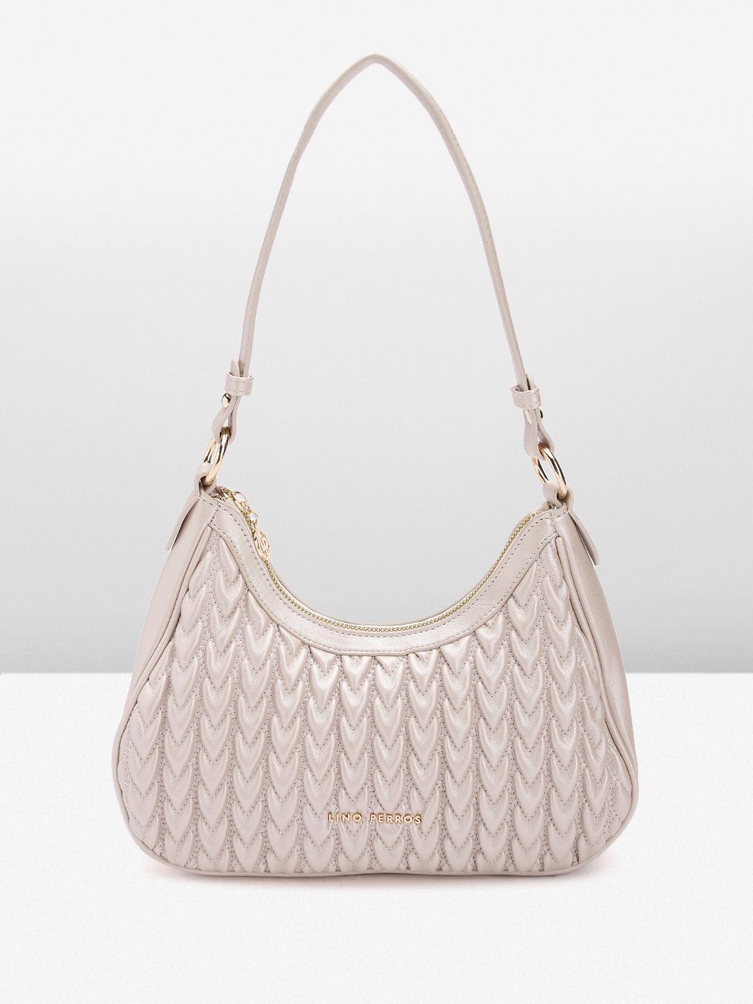 Lino Perros Structured Baguette Heart Quilted Bag-picture-29