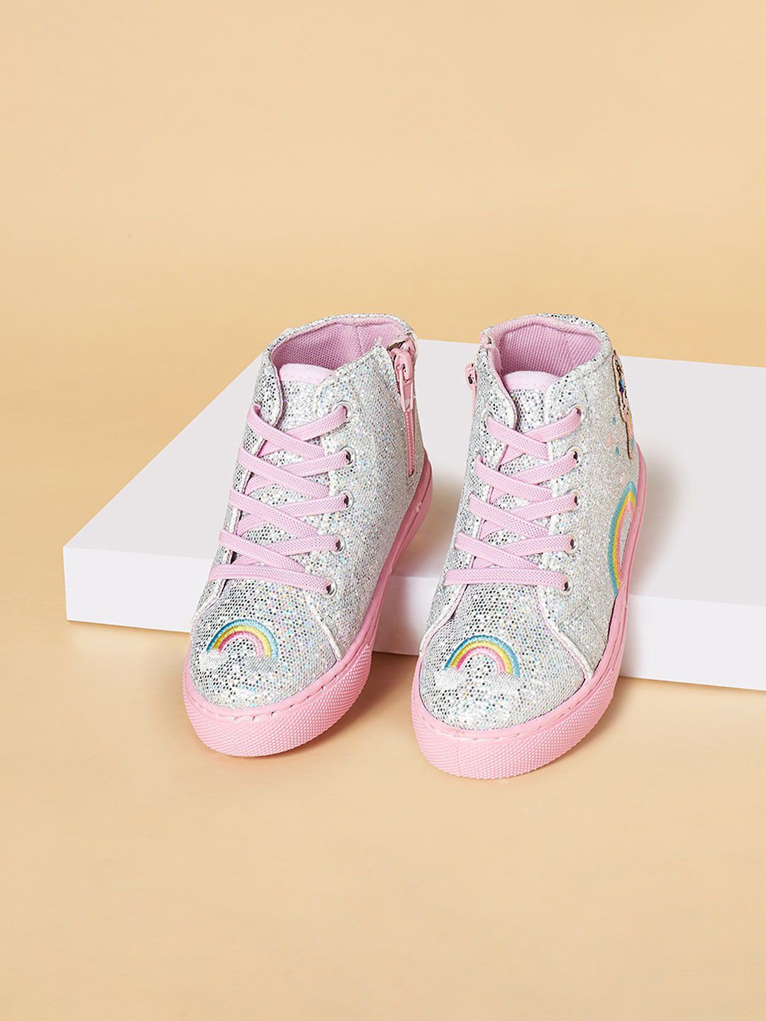 Pantaloons Junior Girls Embellished Mid-Top Sneakers-picture-22