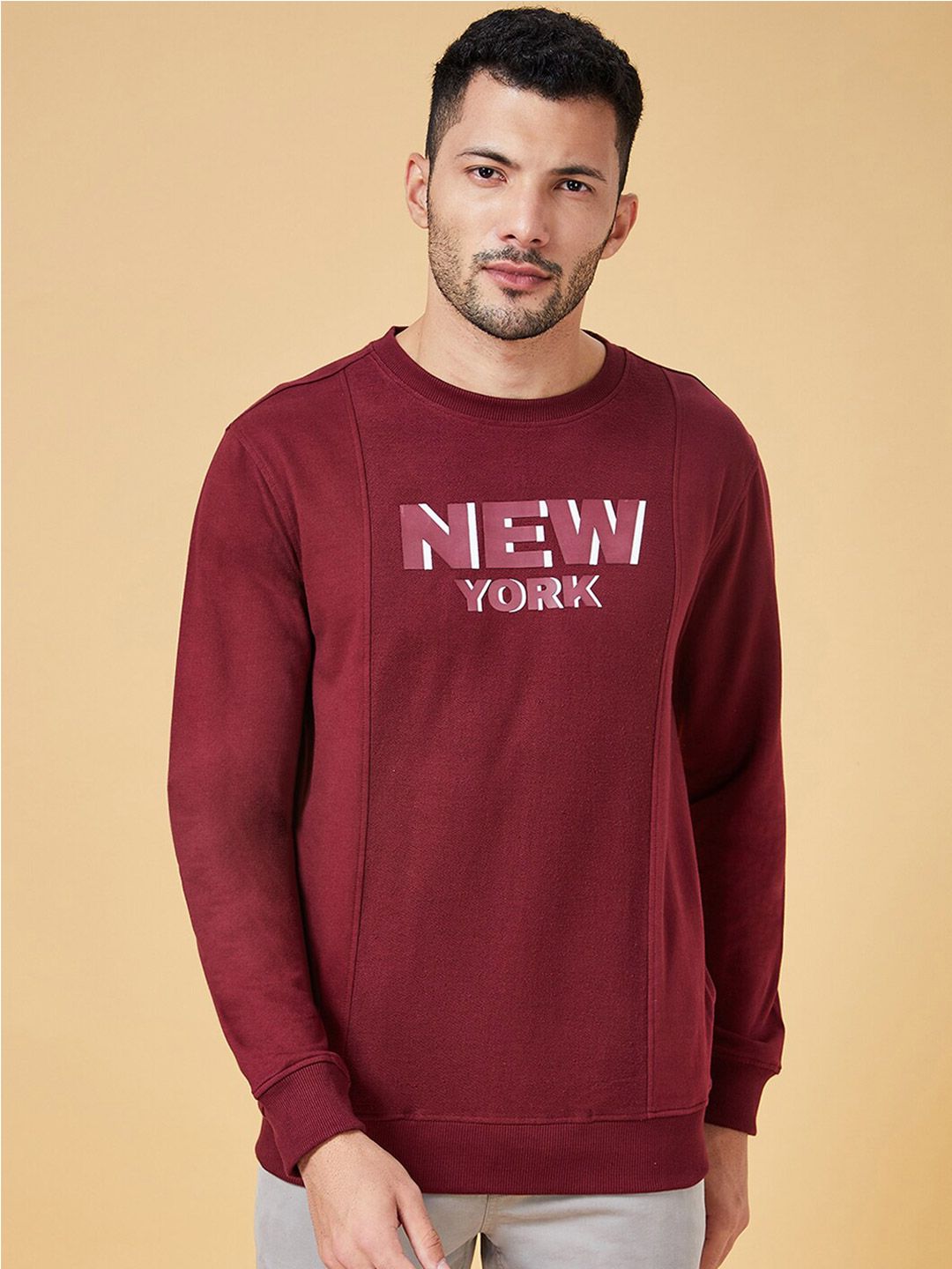 Urban Ranger by pantaloons Typography Printed Cotton Pullover Sweatshirt-picture-27