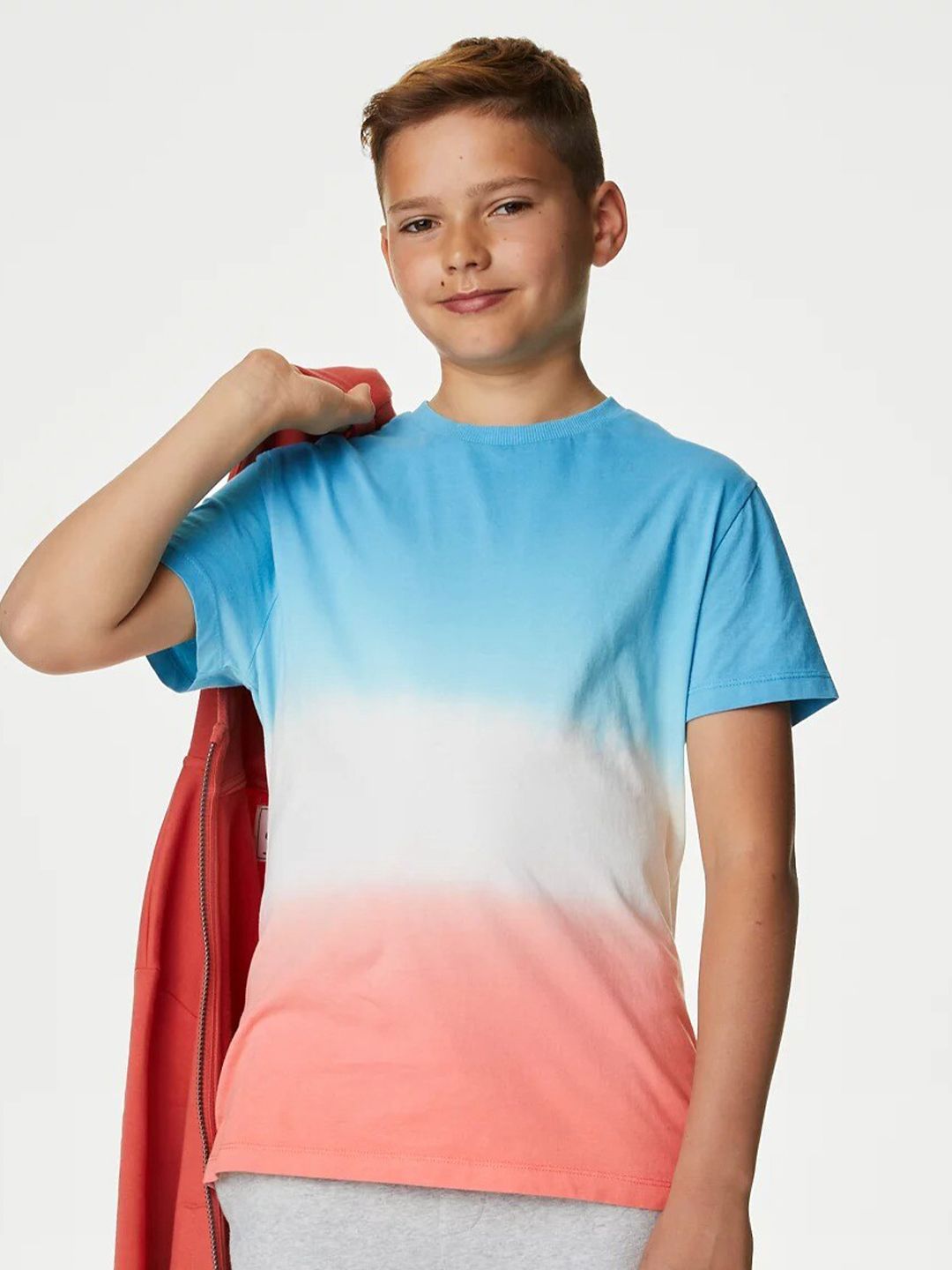 Marks & Spencer Boys Dyed Cotton T-shirt-image-4