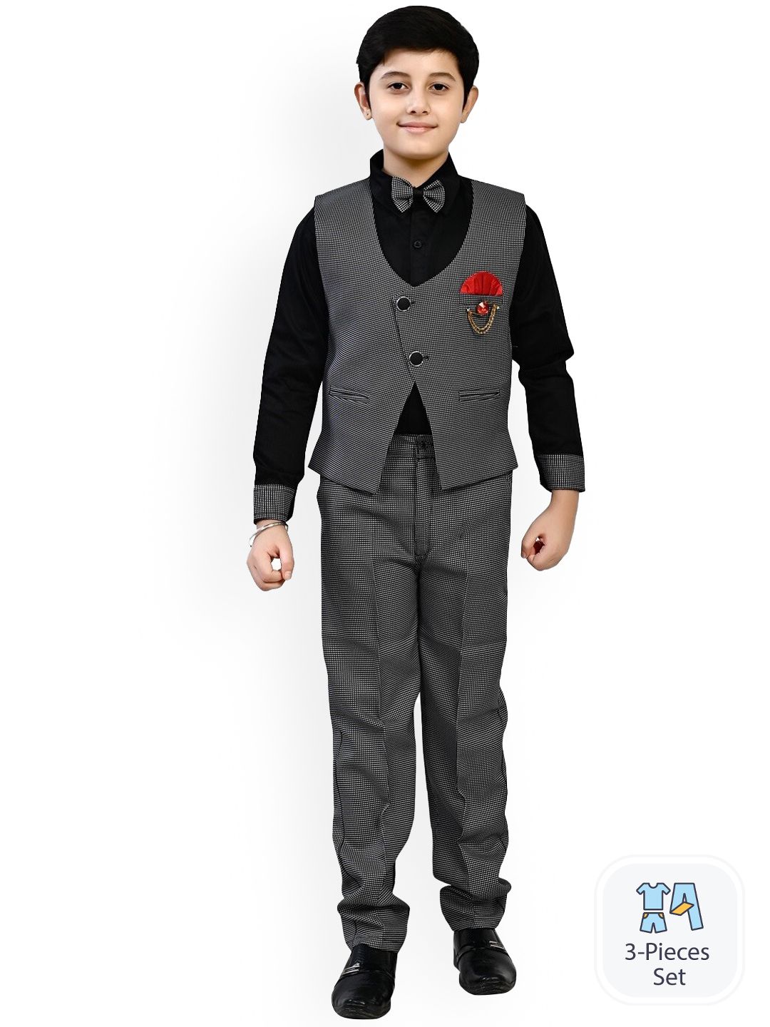 BAESD Boys Self-Design 3-Piece Single-Breasted Suit-picture-56