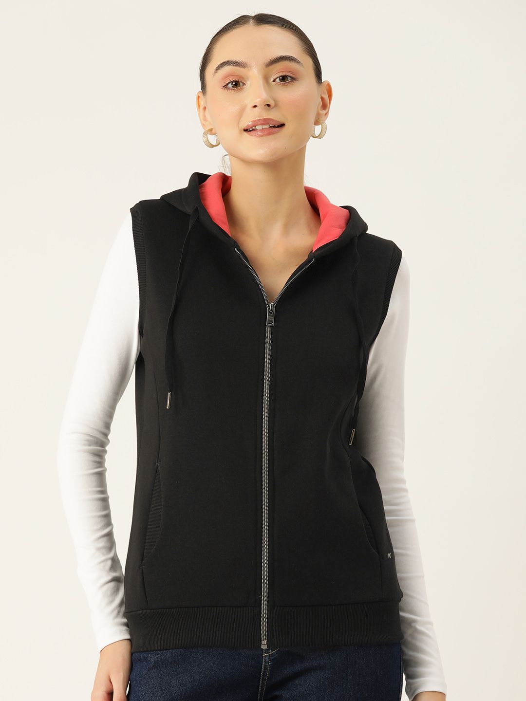 Monte Carlo Sleeveless Hooded Front Open Sweatshirt Price History