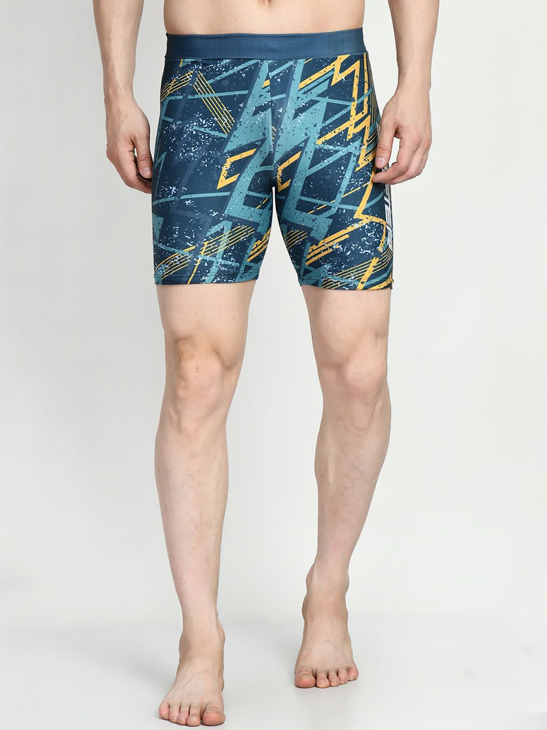 Lebami Abstract Printed Slim Fit Swim Shorts-picture-44