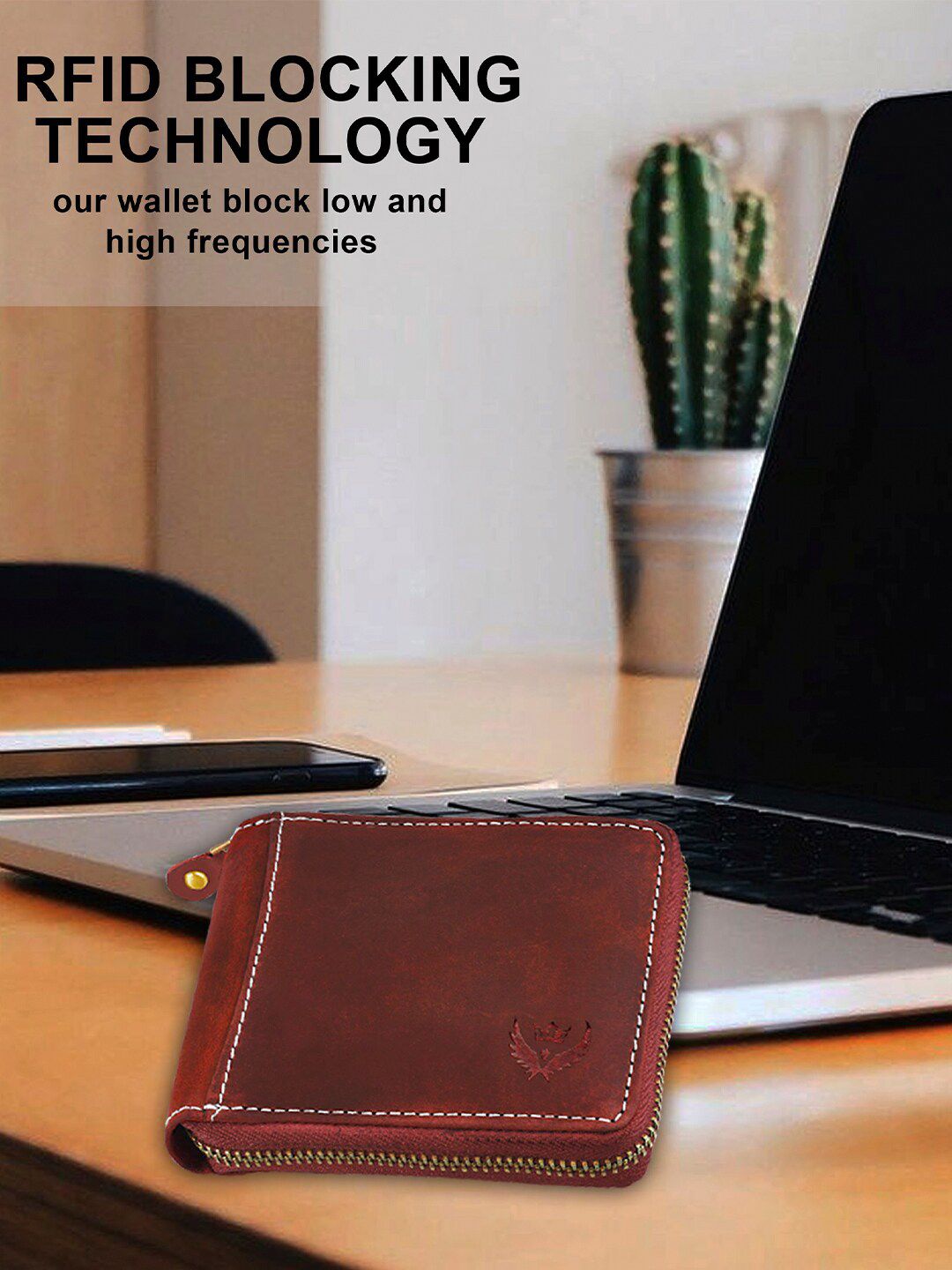 LORENZ Men Leather RFID Zip Around Wallet-picture-24