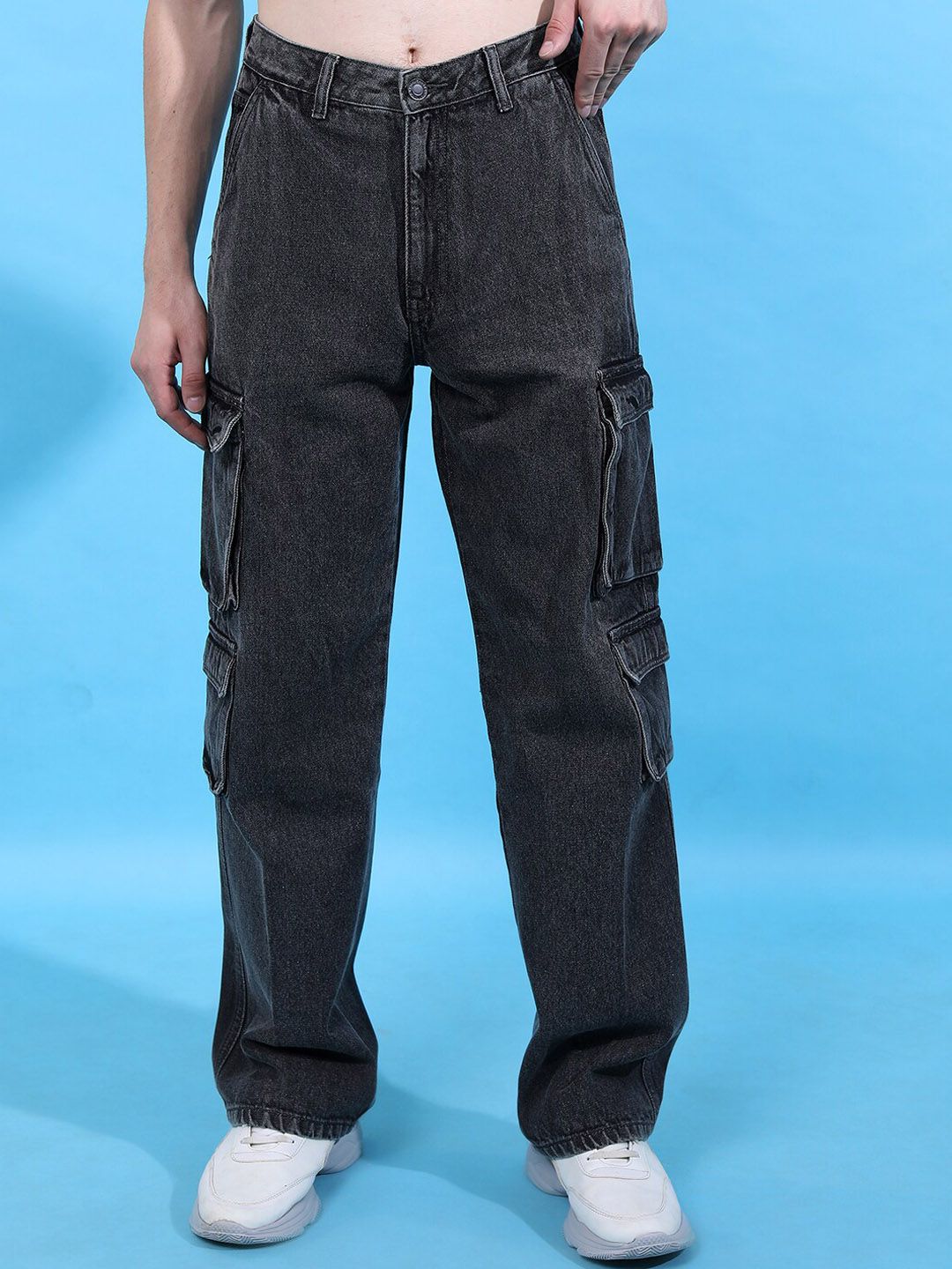HIGHLANDER Men Relaxed Fit Clean Look Light Fade Jeans-picture-41