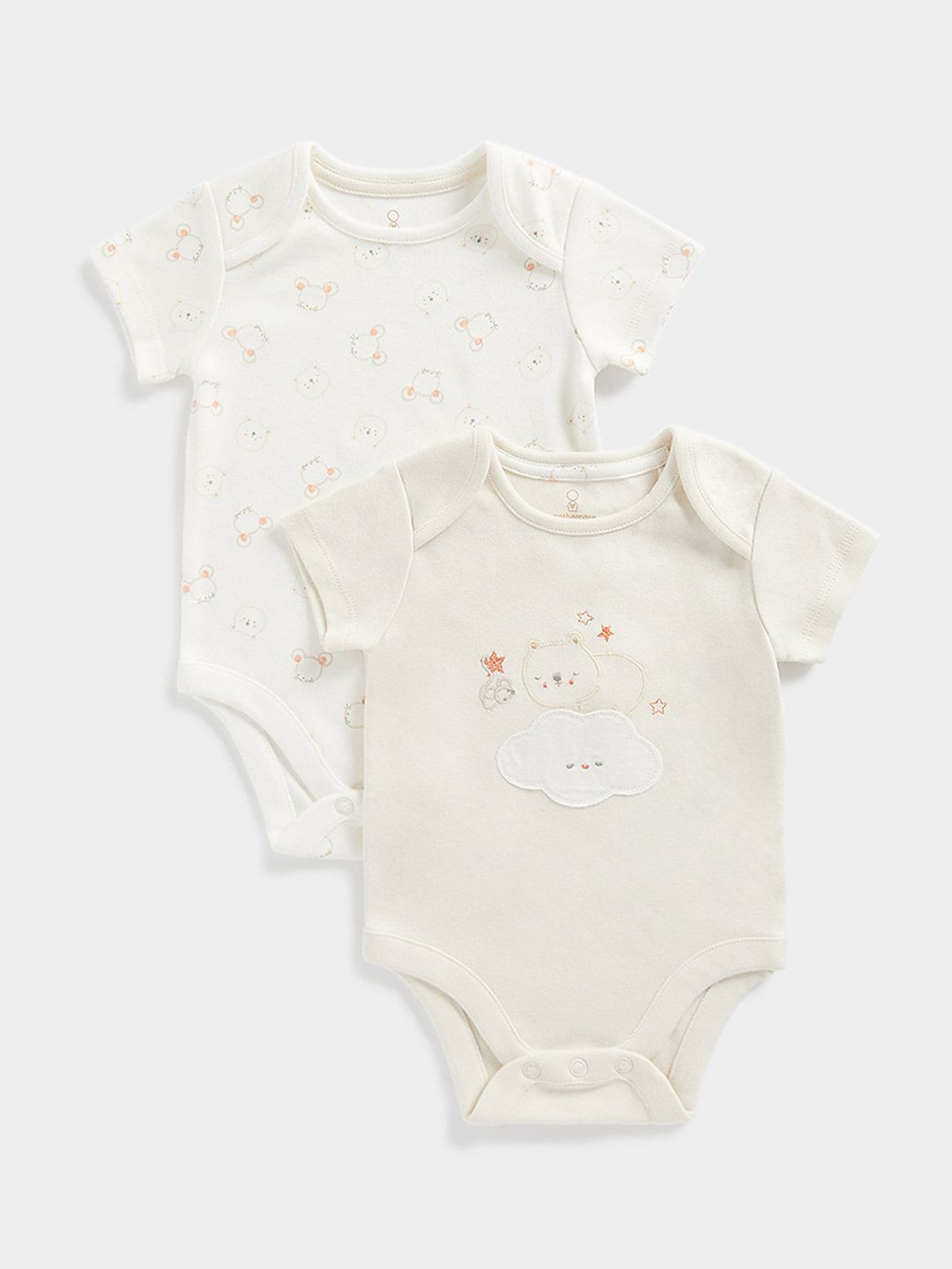 mothercare Infants Pack Of 2 Printed Pure Cotton Bodysuit-picture-11