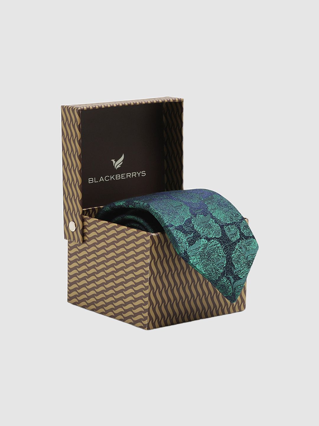 Blackberrys Woven Design Silk Broad Tie