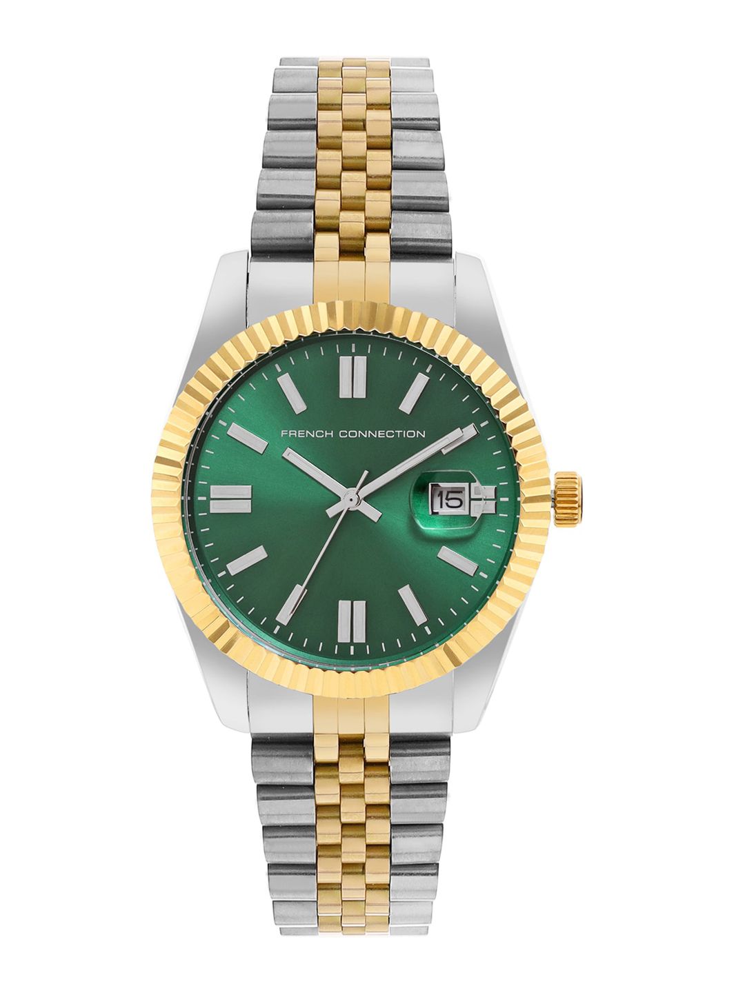 French Connection Men Stainless Steel Bracelet Style Straps Analogue Watch FCP41TM-GR