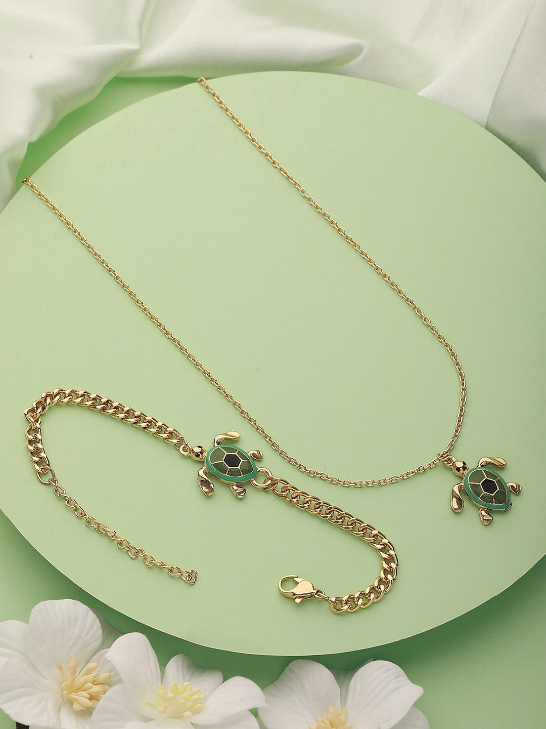 Jazz and Sizzle Gold-Plated Necklace & Charm Bracelet-picture-22