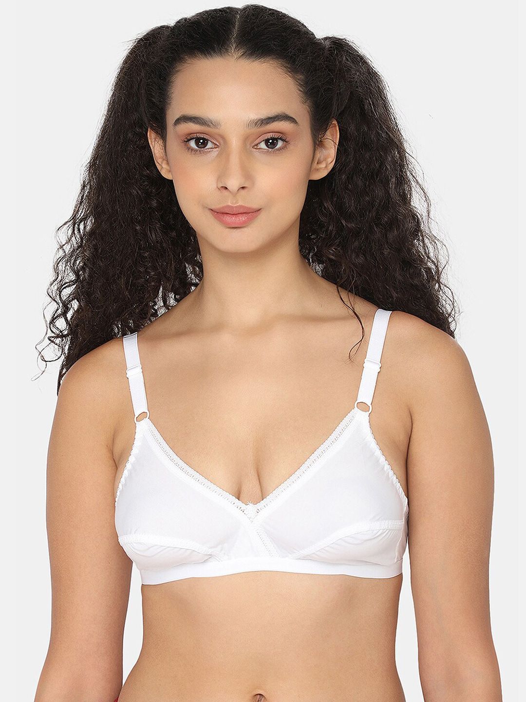 NAIDU HALL Non-Wired Non Padded Medium Coverage All Day Comfort Cotton Bra-image-34
