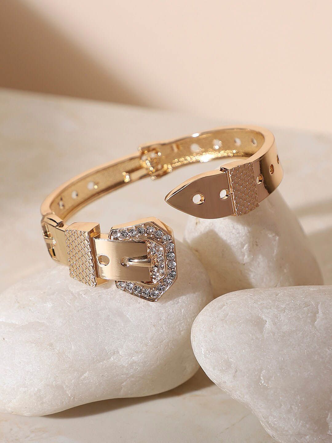 SOHI Women Gold-Plated Cuff Bracelet-image-39