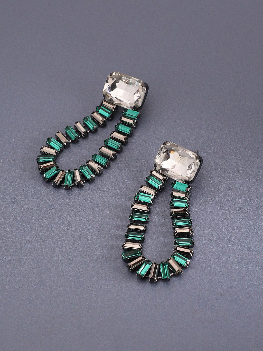 SOHI Silver-Plated Drop Earrings-image-2