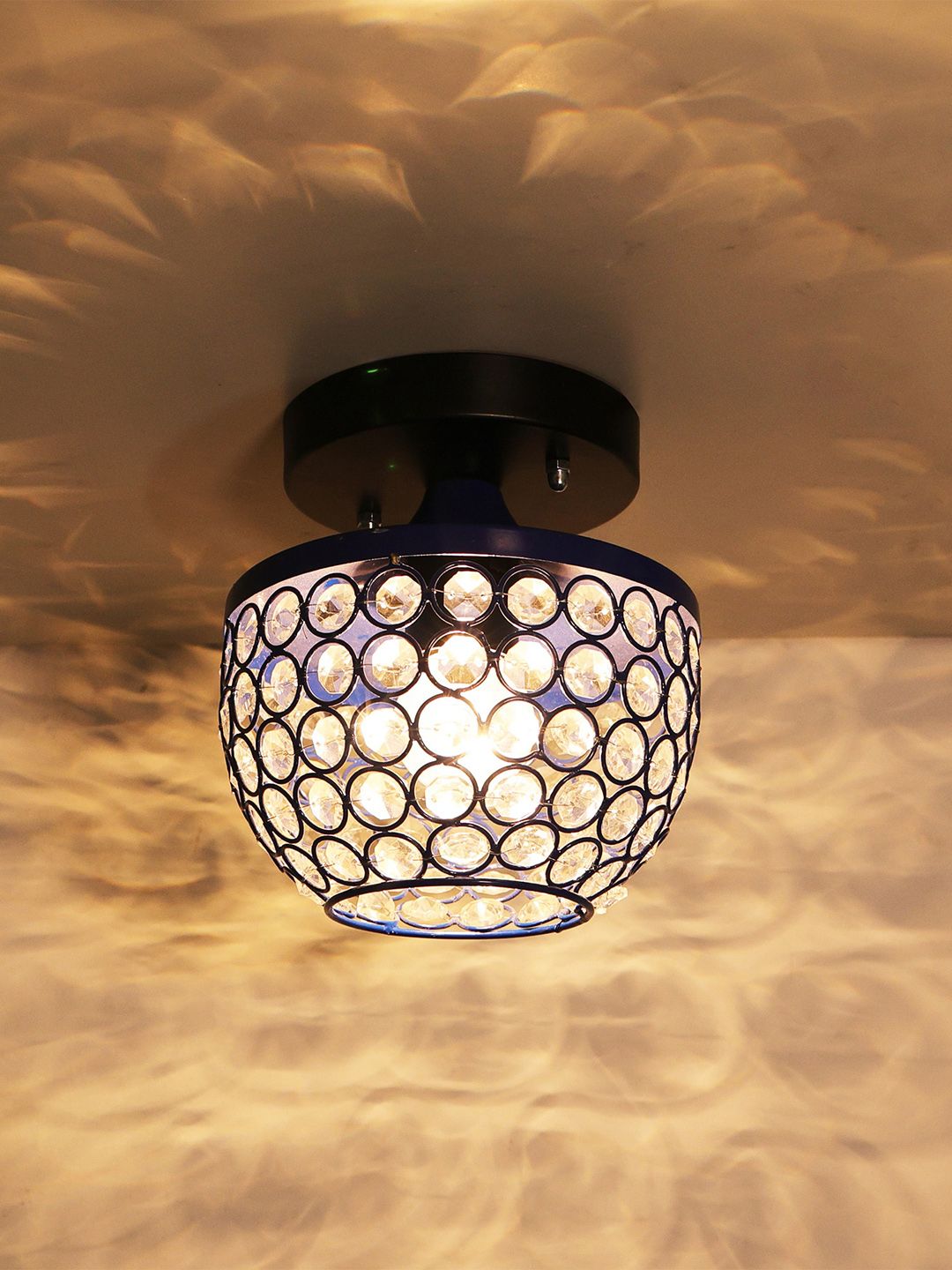 Homesake Blue Metal Semi Flush Mount Ceiling Lamp-image-12