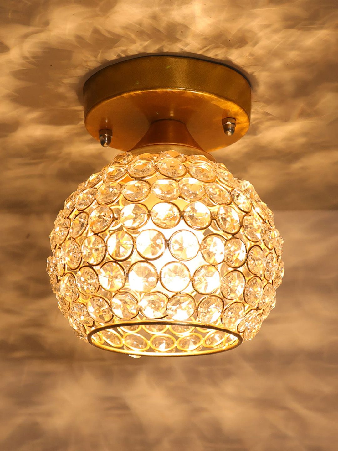 Homesake Metal Textured Semi Flush Mount Ceiling Lamp-image-6
