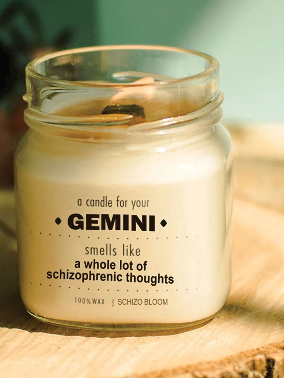 Aromatic Fables White Gemini Zodiac Schizo Bloom Sunsign Scented Candle-image-47