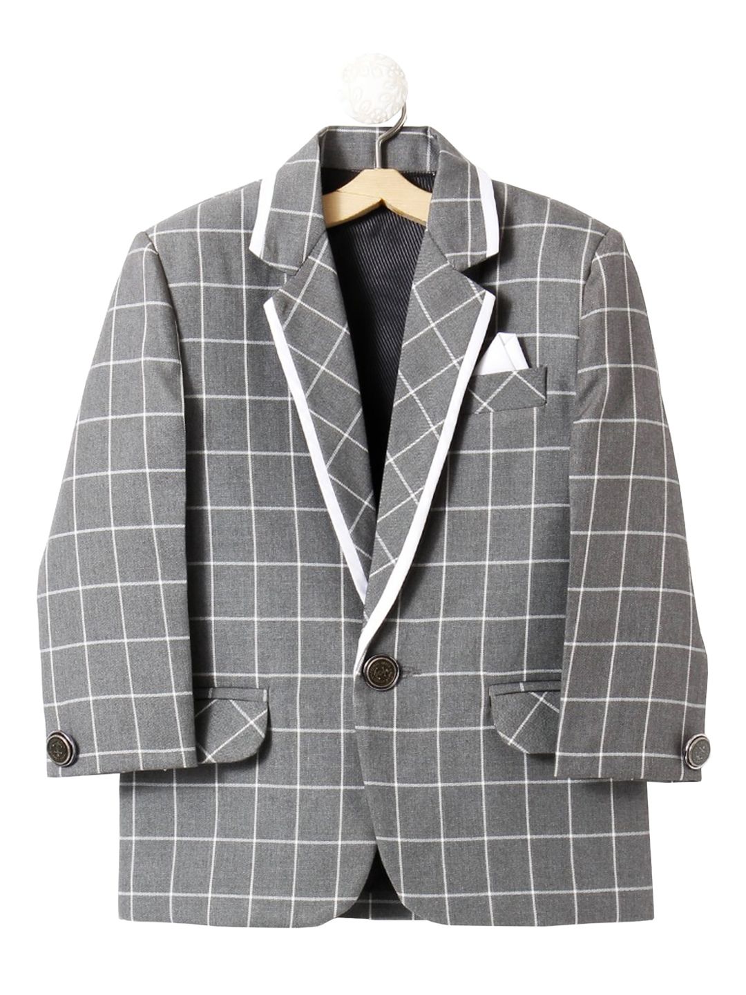 BAESD Boys Checked Single Breasted Party Blazer-picture-17