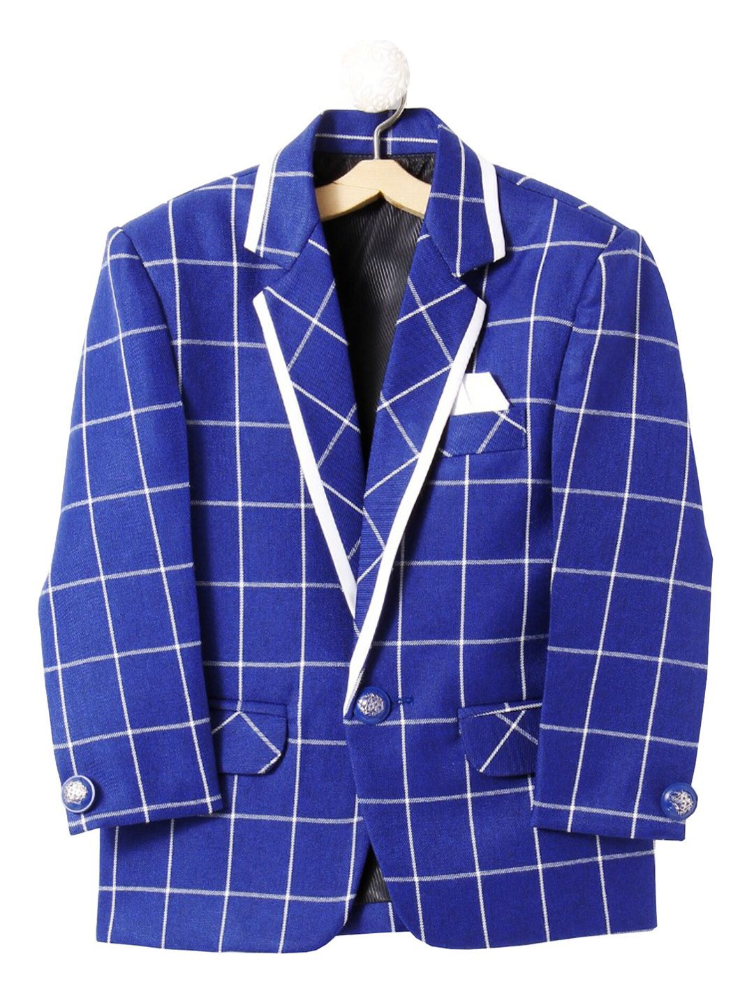 BAESD Boys Checked Single Breasted Blazer-picture-19