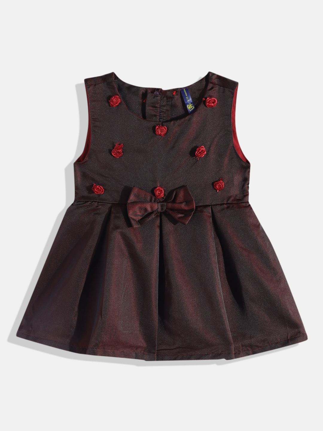YK Girls Floral Embroidered A-Line Dress-picture-18