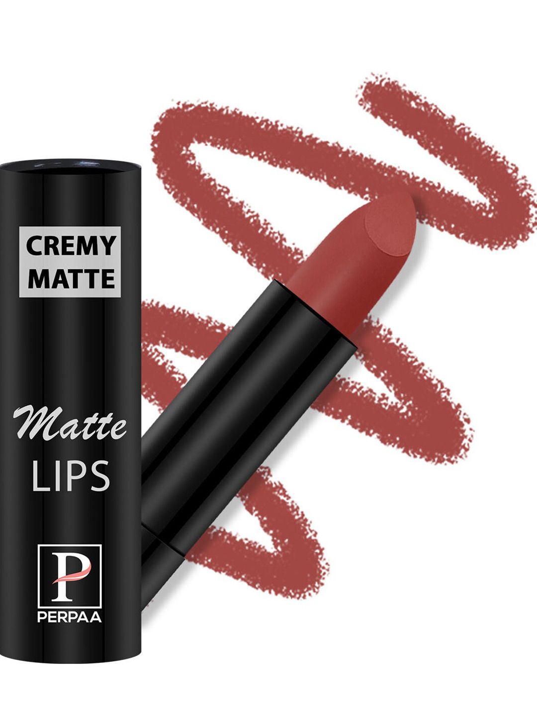 PERPAA Long Lasting & Waterproof Creamy Matte Lipstick With Vitamin E 3.5g- Rust Orange 73-image-13
