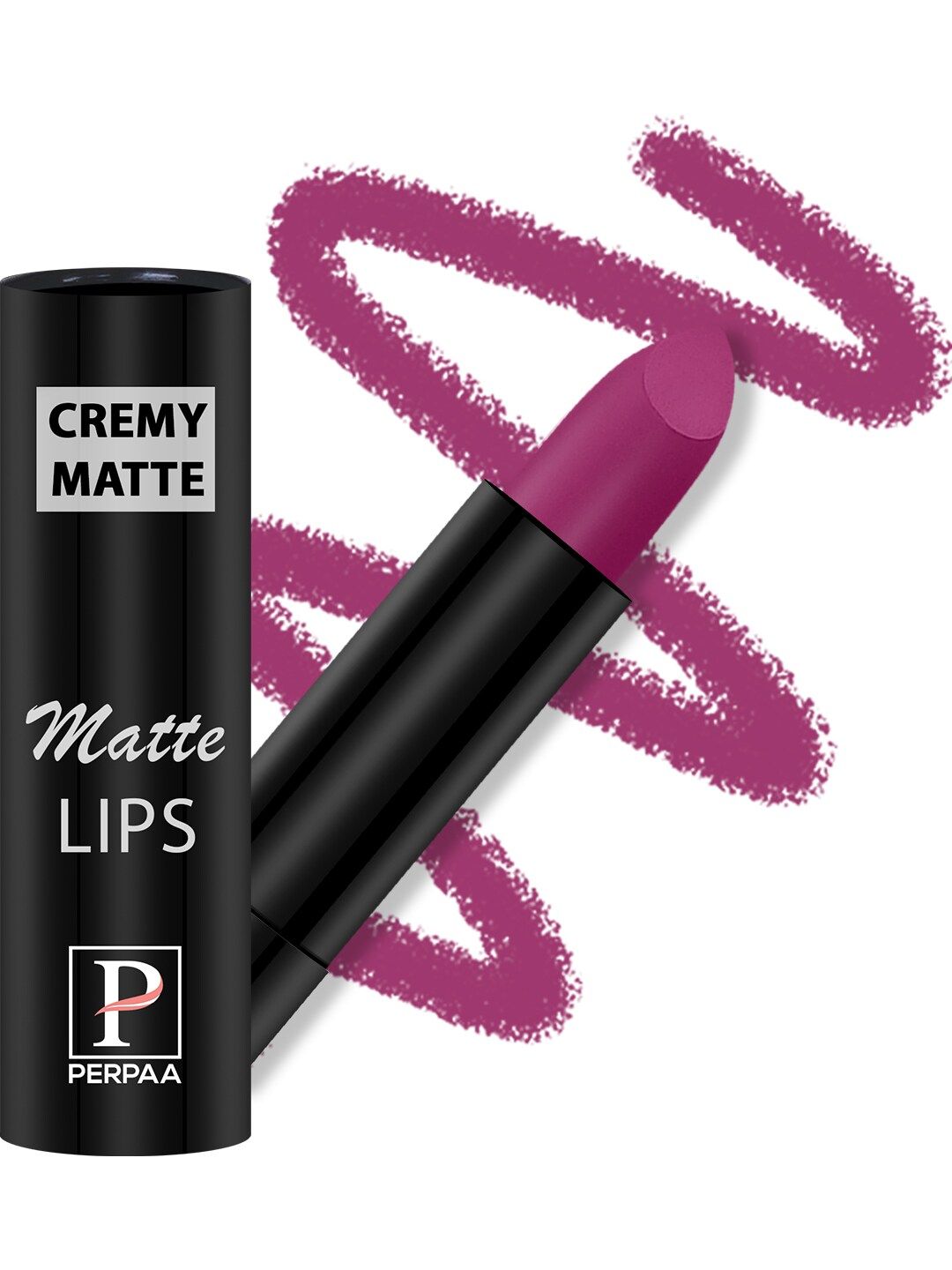 PERPAA Long Lasting & Waterproof Creamy Matte Lipstick With Vitamin E - Rose Magenta 58-image-10