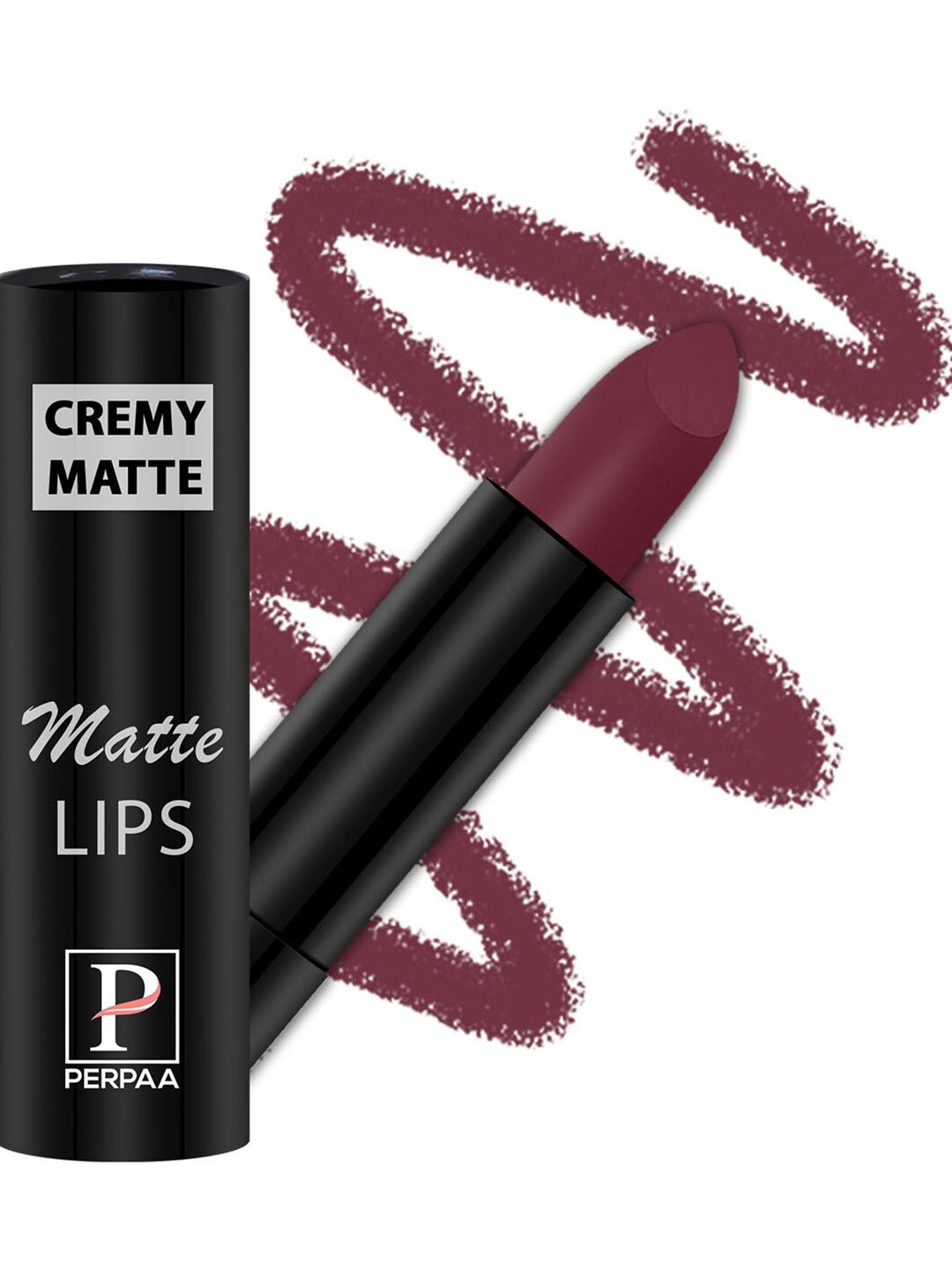 PERPAA Long Lasting & Waterproof Creamy Matte Lipstick With Vitamin E - Dusky Maroon 96-image-10