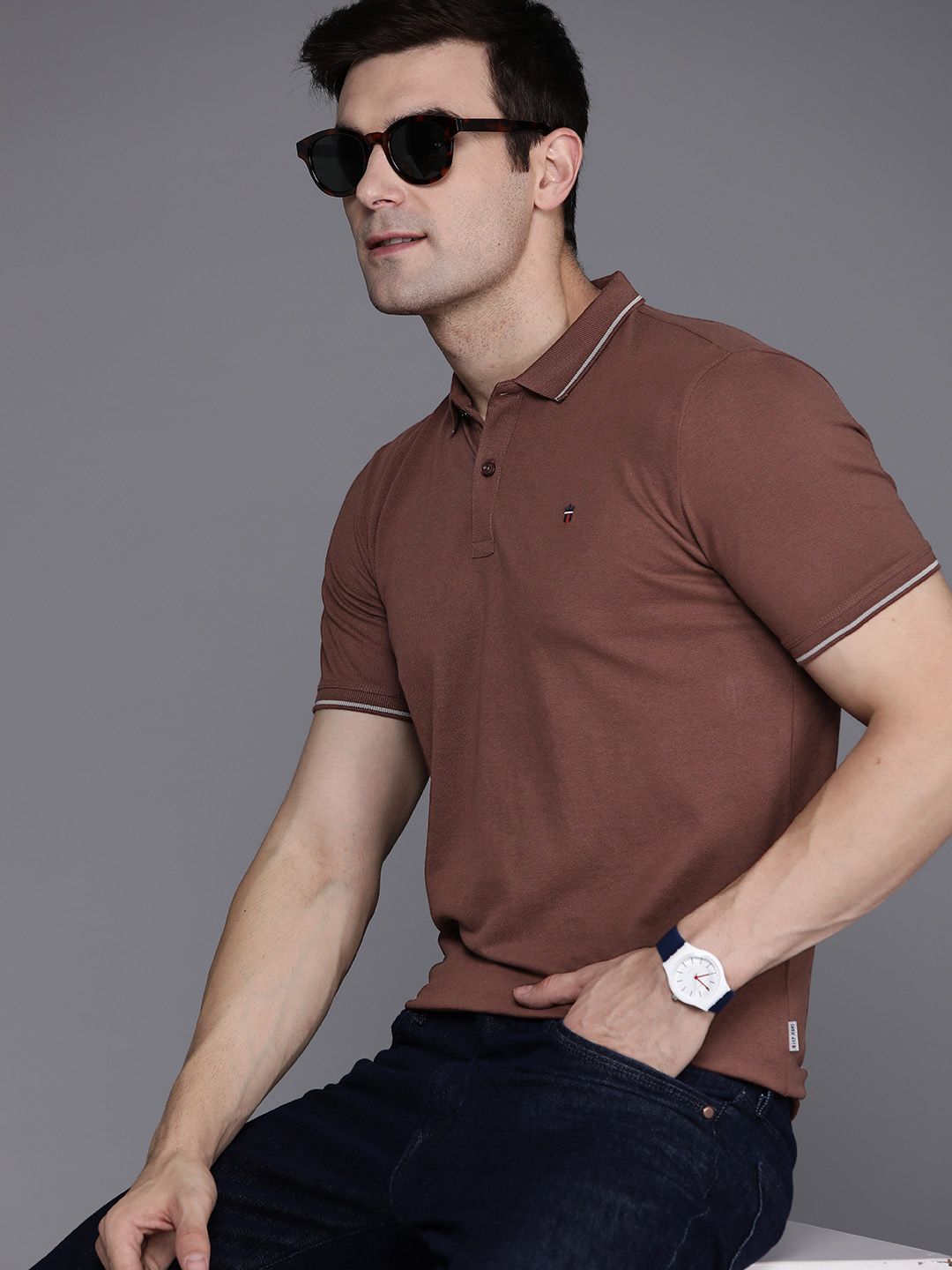 Louis Philippe Jeans Polo Collar Slim Fit T-shirt-picture-11